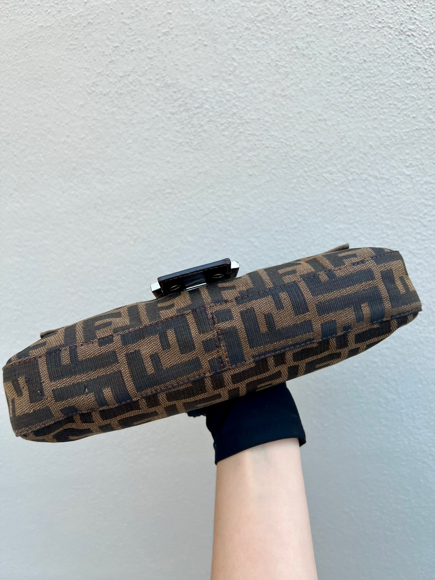 Pre-loved Fendi Vintage Zucca Baguette Handbag