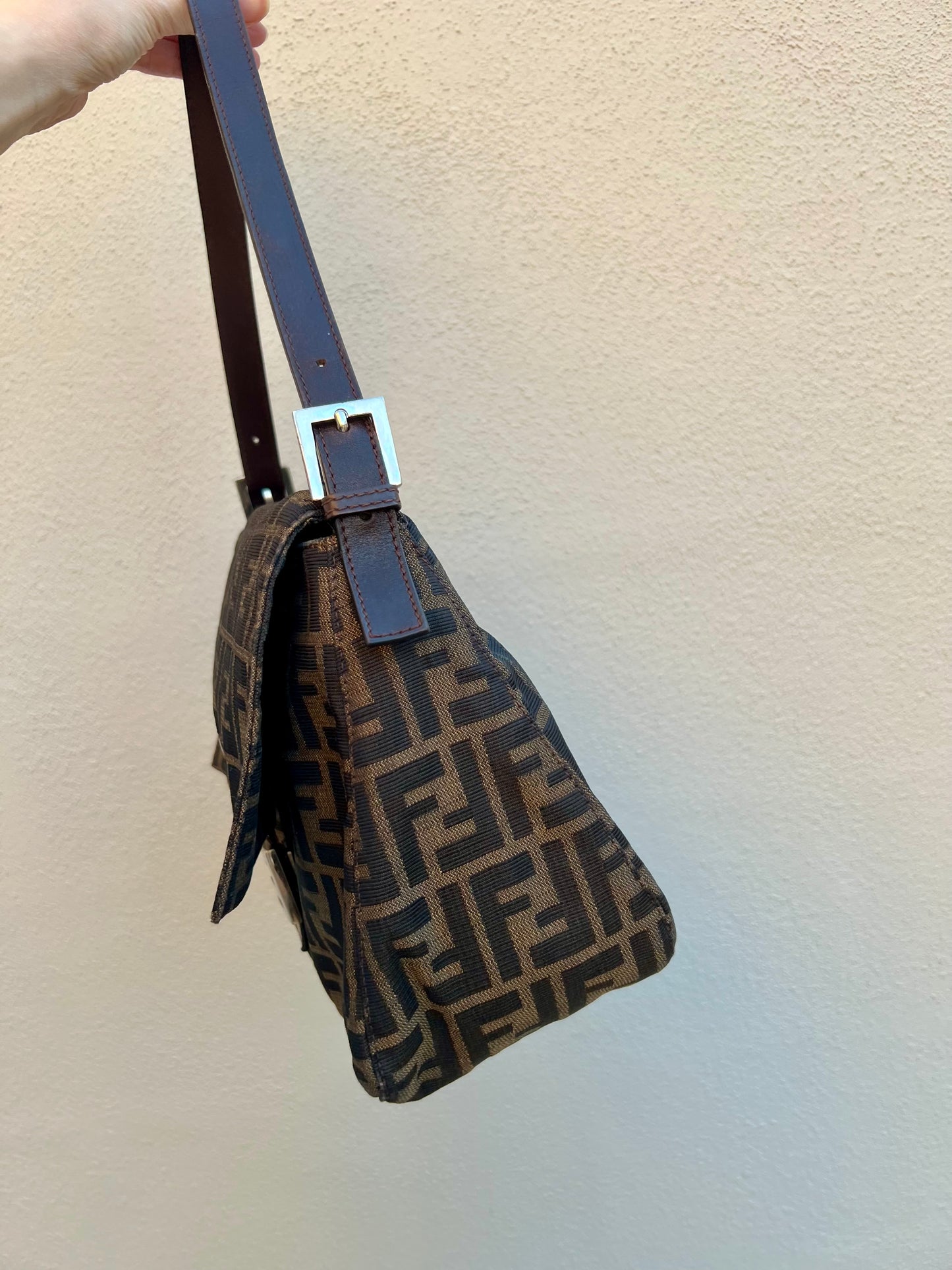 Pre-loved Fendi Vintage Zucca Mamma Handbag