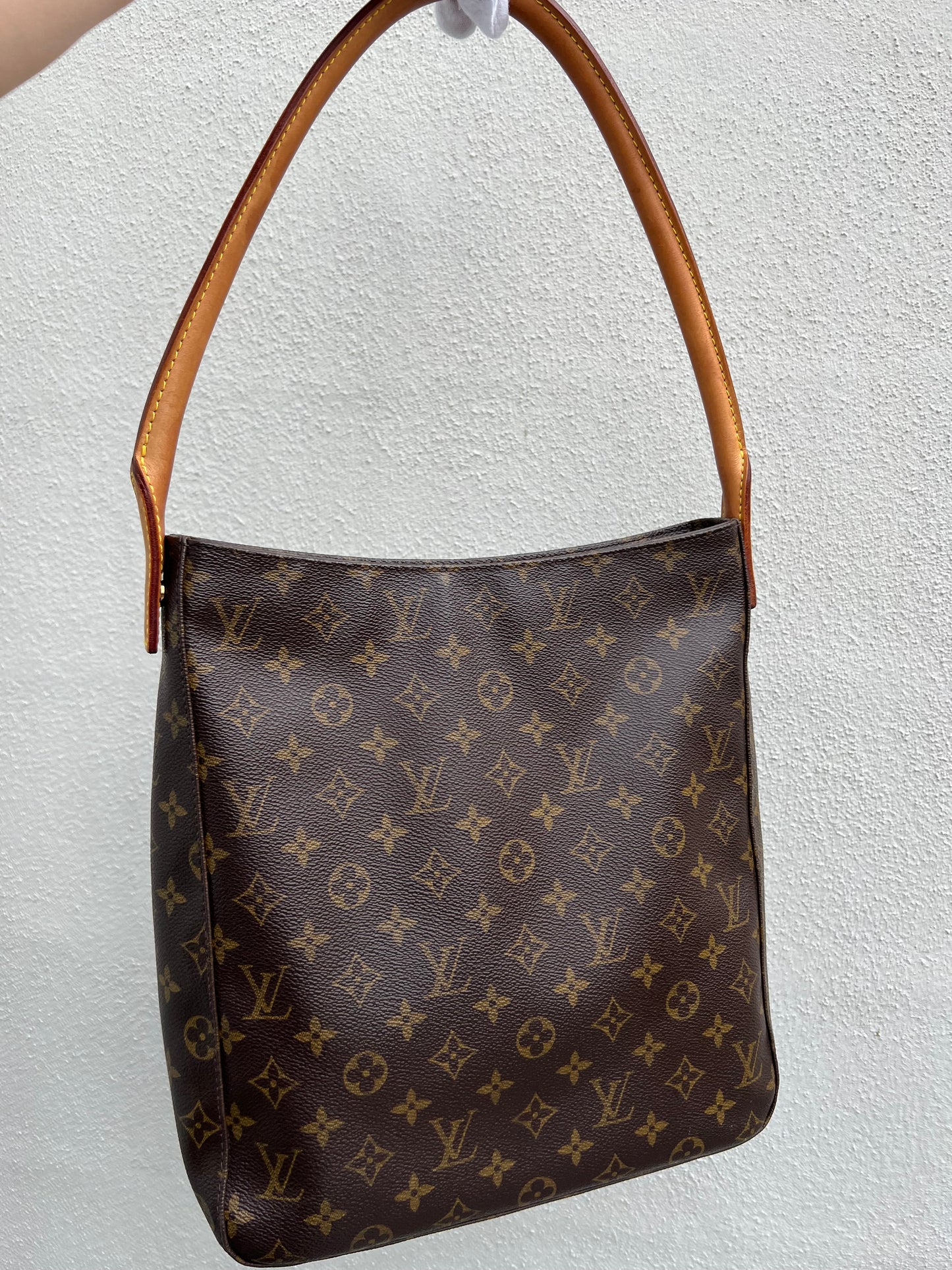 Pre-loved Louis Vuitton Looping Leather Handbag Monogram GM 2002