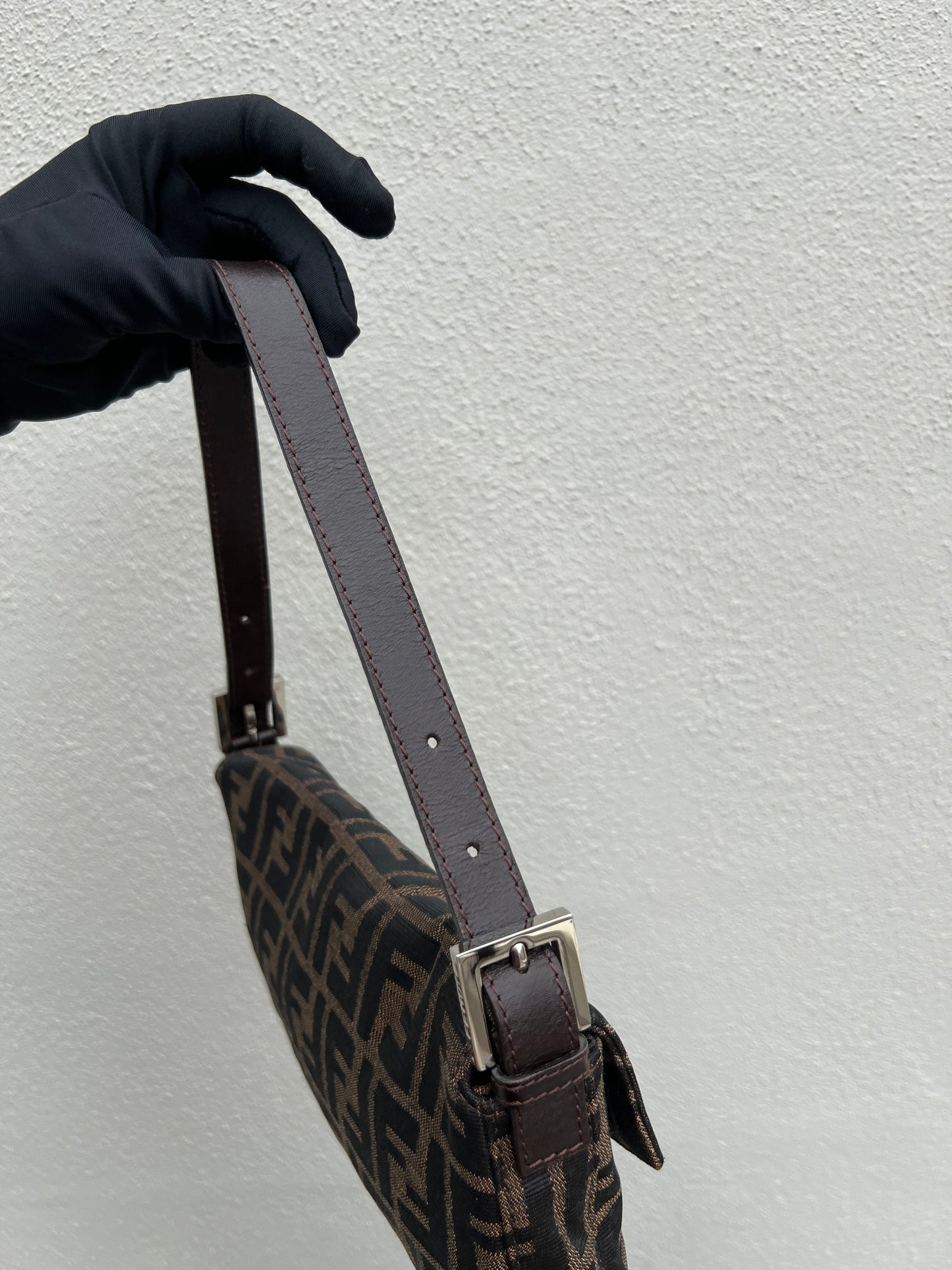Pre-loved Fendi Vintage Zucca Baguette Handbag