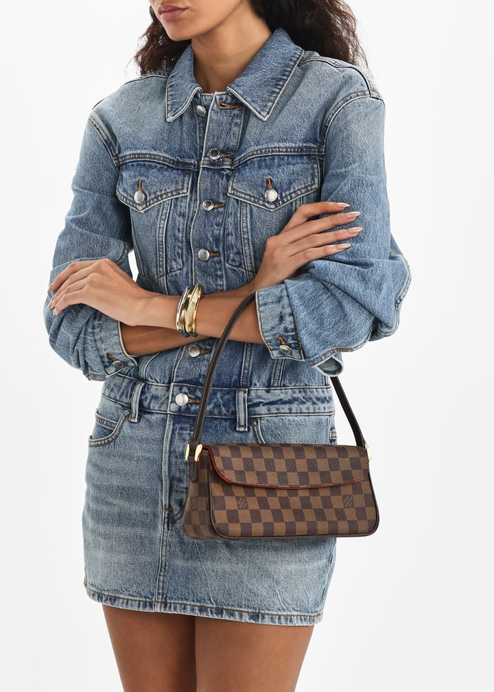 Pre-loved Louis Vuitton Damier Ebene Recoleta Shoulder Bag 2003