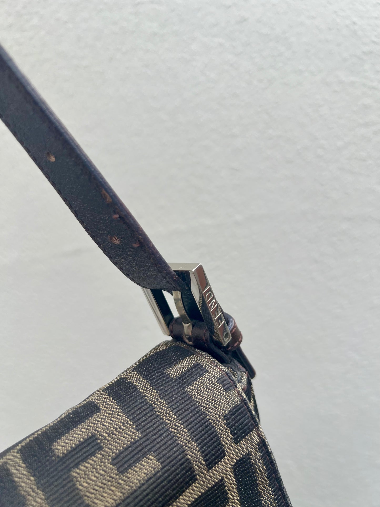 Pre-loved Fendi Vintage Zucca Baguette Handbag