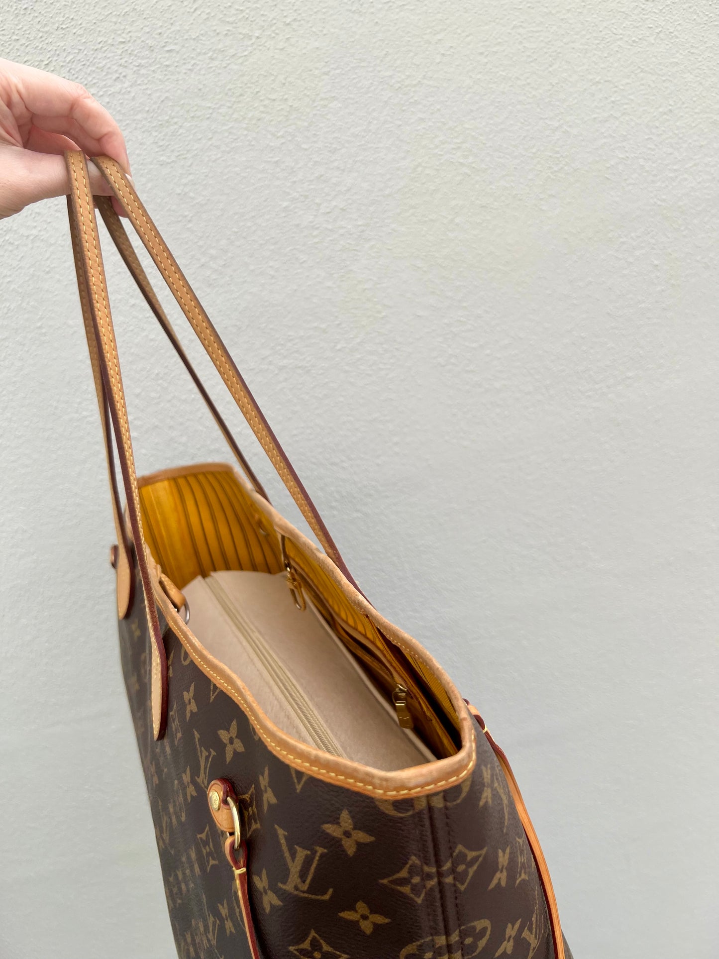 Pre-loved Louis Vuitton Neverfull Leather Tote GM Monogram 2013