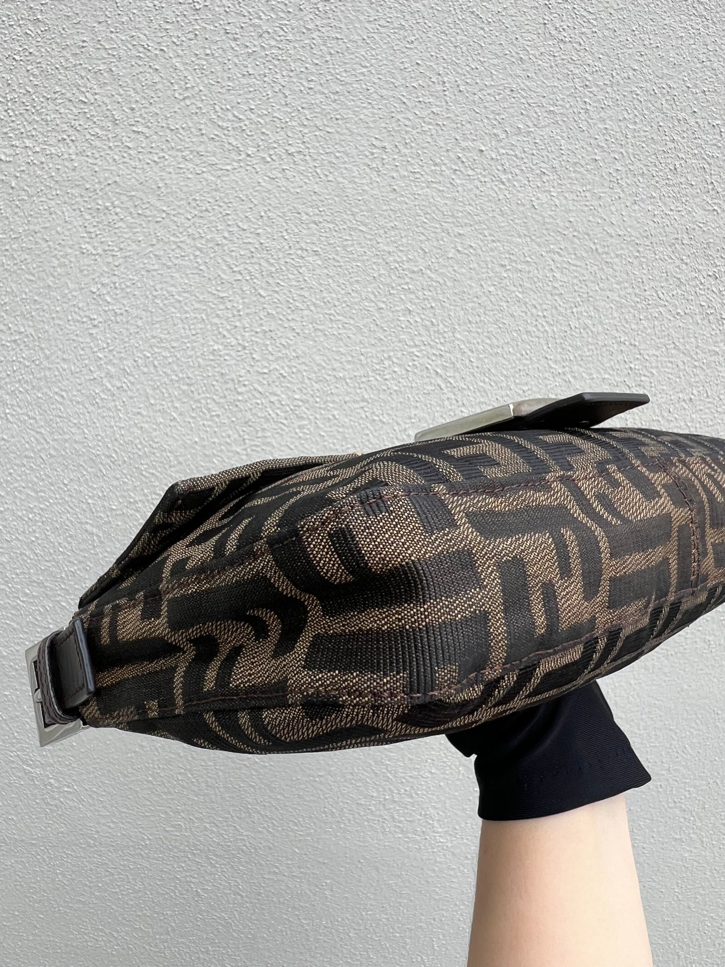 Pre-loved Fendi Vintage Zucca Baguette Handbag