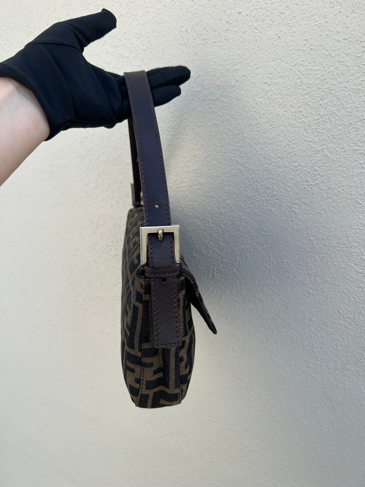 Pre-loved Fendi Vintage Zucca Baguette Handbag