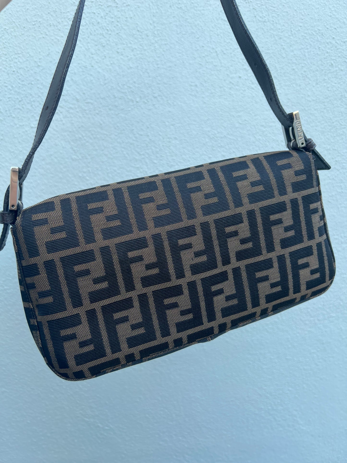 Pre-loved Fendi Vintage Zucca Baguette Handbag