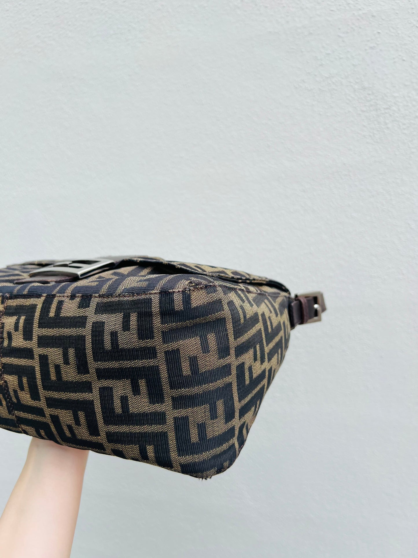 Pre-loved Fendi Vintage Zucca Mamma Handbag