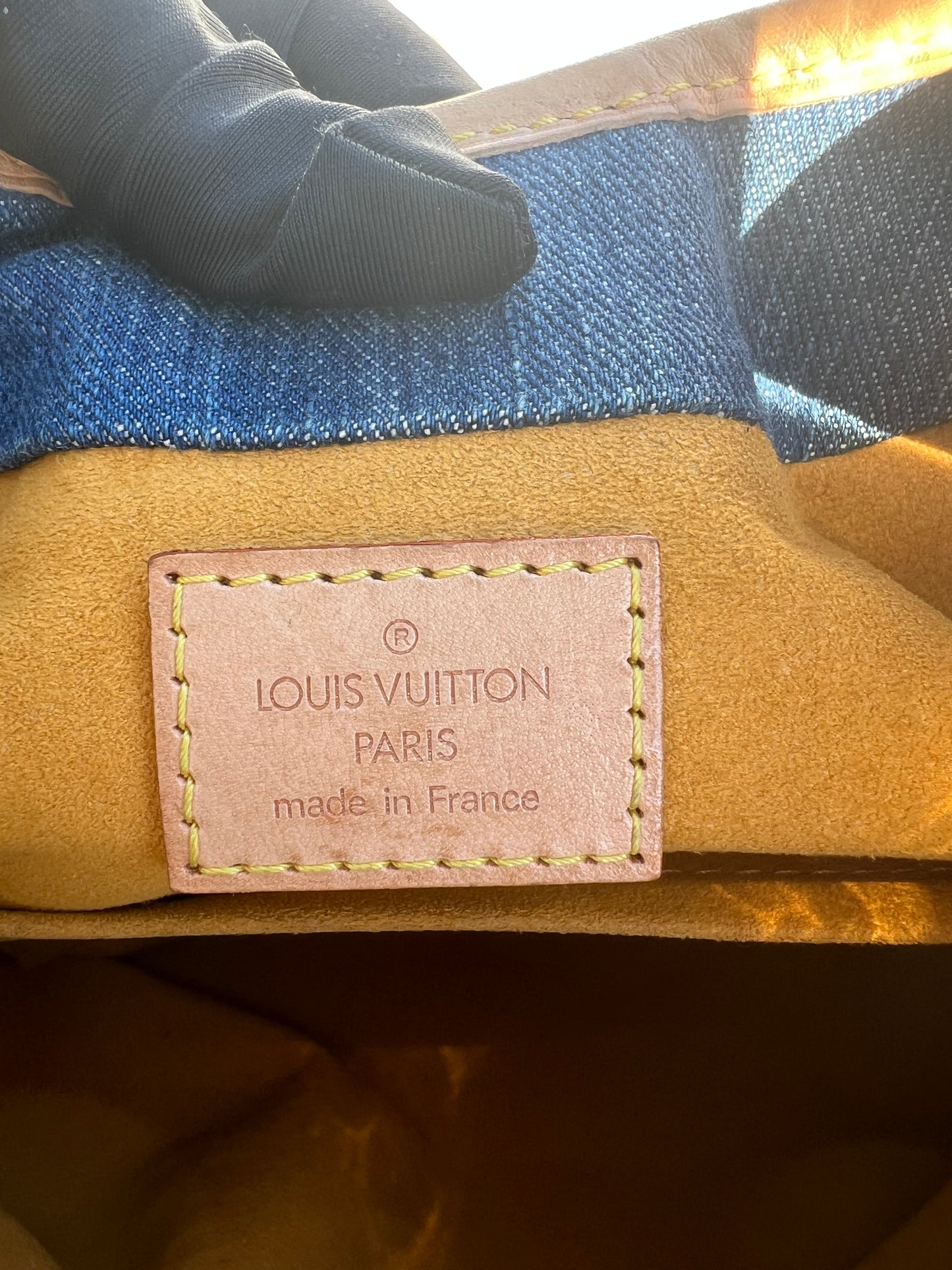Pre-loved Louis Vuitton Vintage Monogram Denim Pleaty Handbag