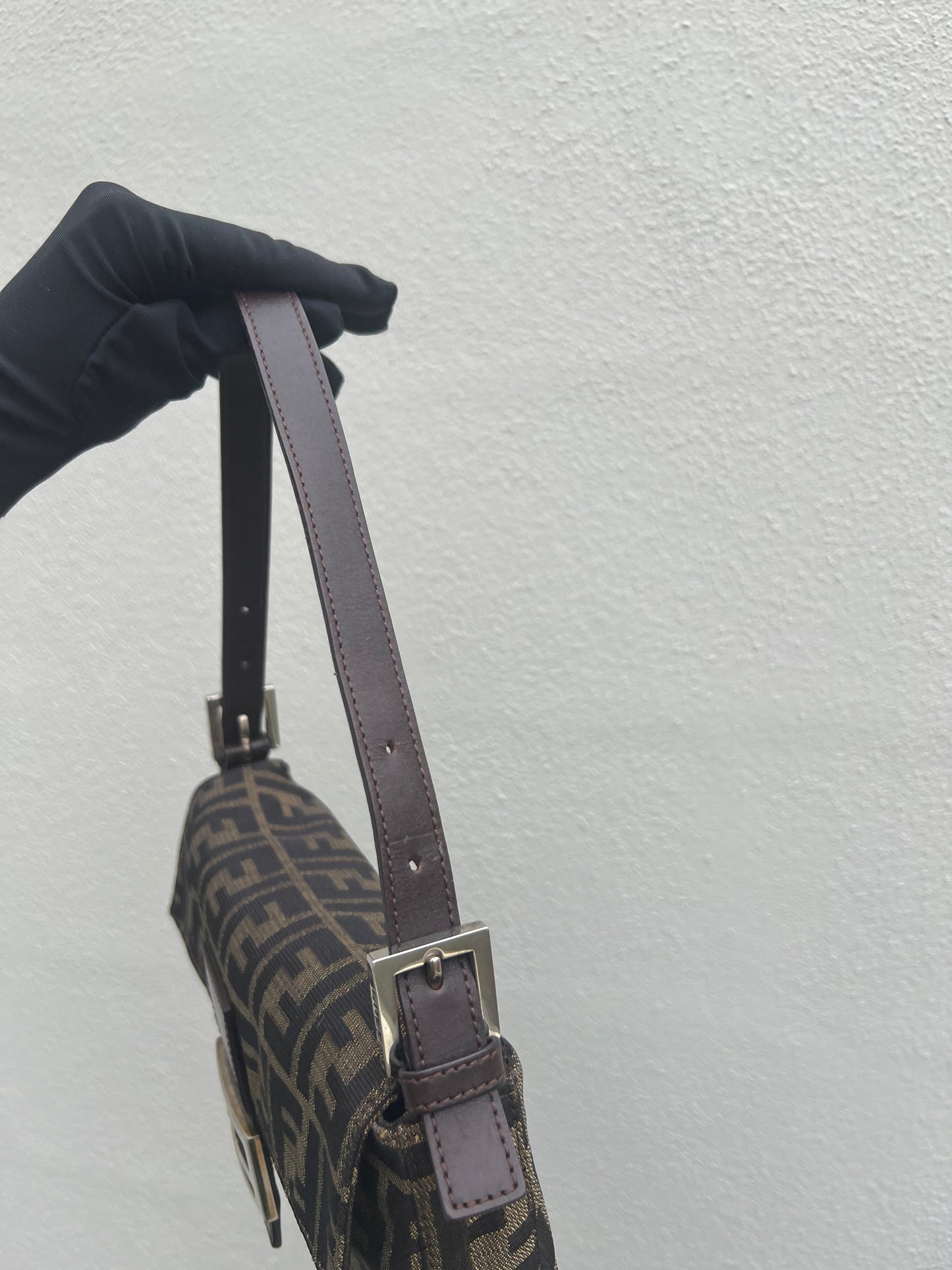 Pre-loved Fendi Vintage Zucca Baguette Handbag