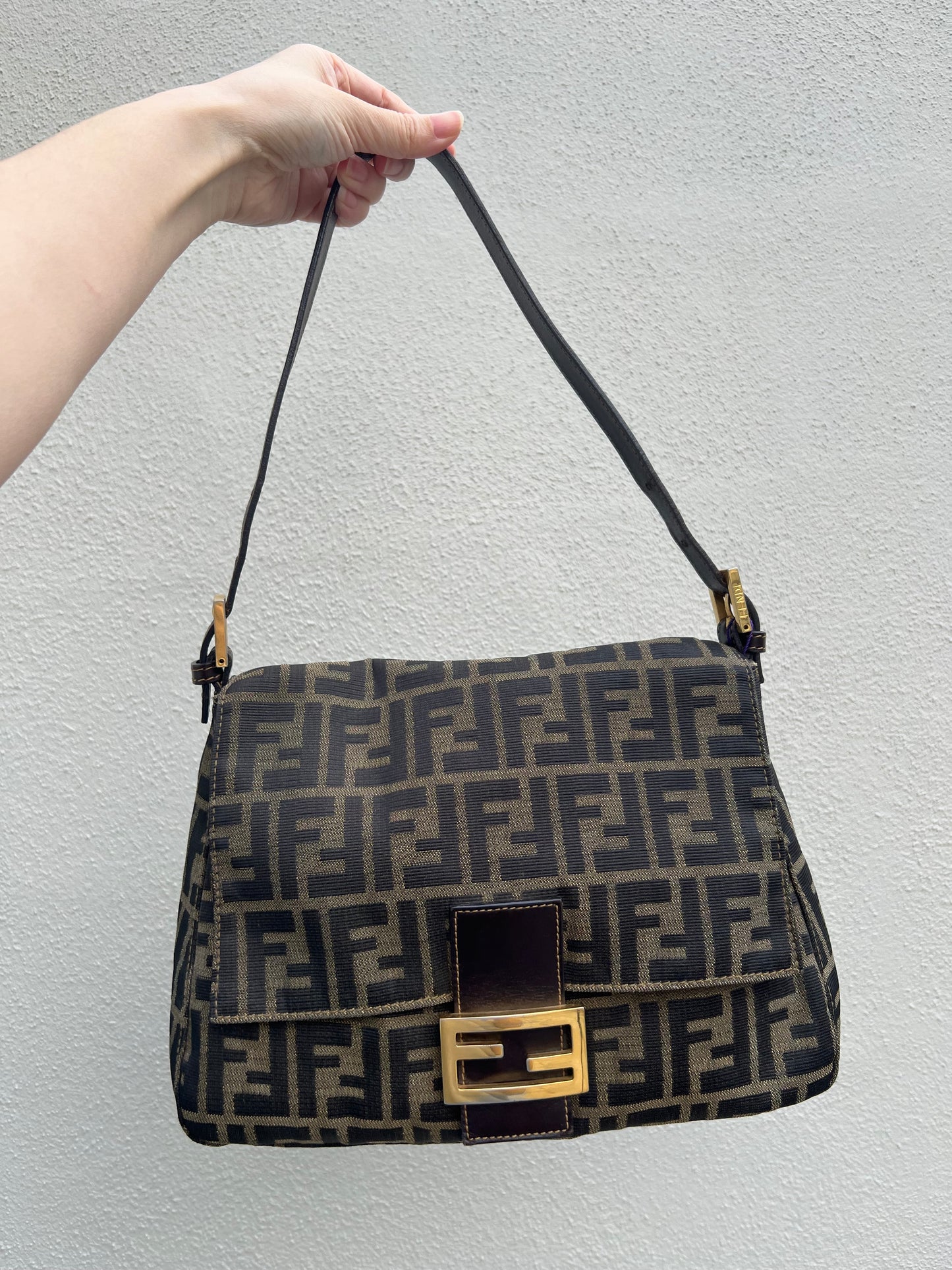 Pre-loved Fendi Vintage Zucca Mamma Handbag
