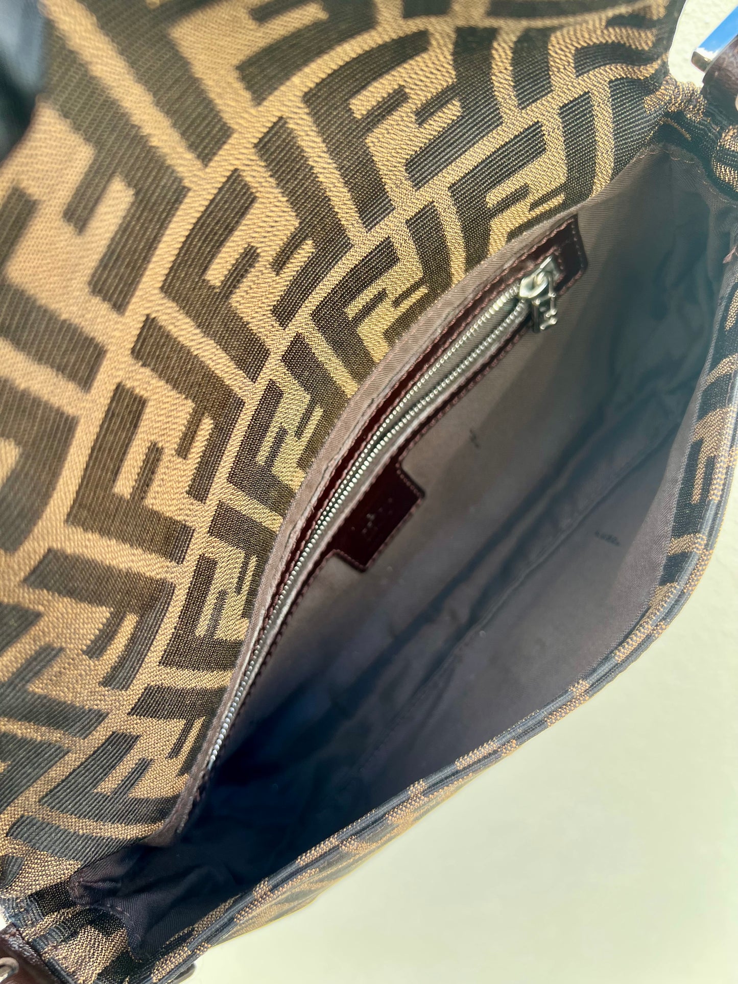 Pre-loved Fendi Vintage Zucca Baguette Handbag