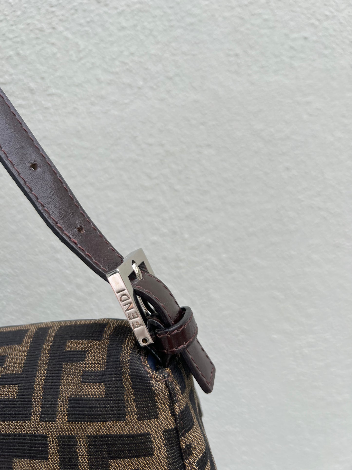 Pre-loved Fendi Vintage Zucca Baguette Handbag