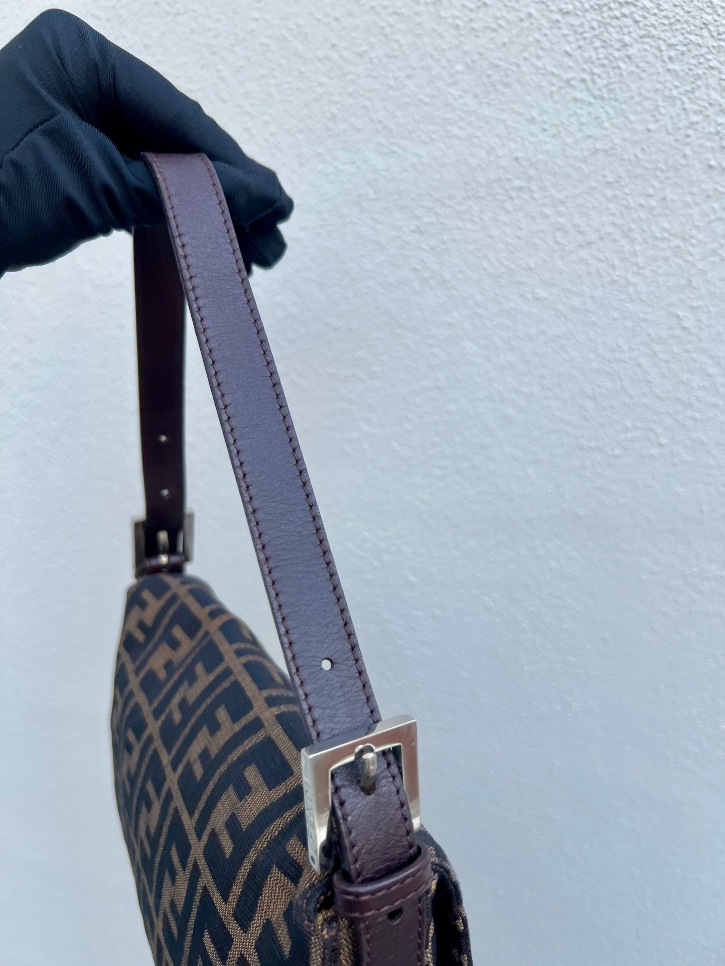 Pre-loved Fendi Vintage Zucca Baguette Handbag