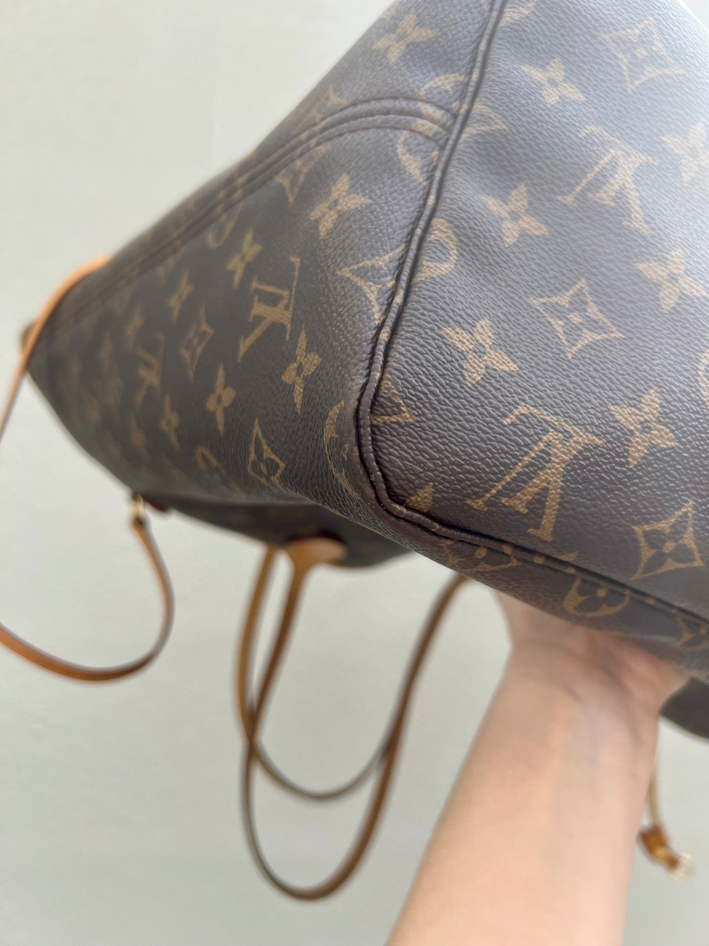 Pre-loved Louis Vuitton Neverfull Leather Tote GM Monogram 2013