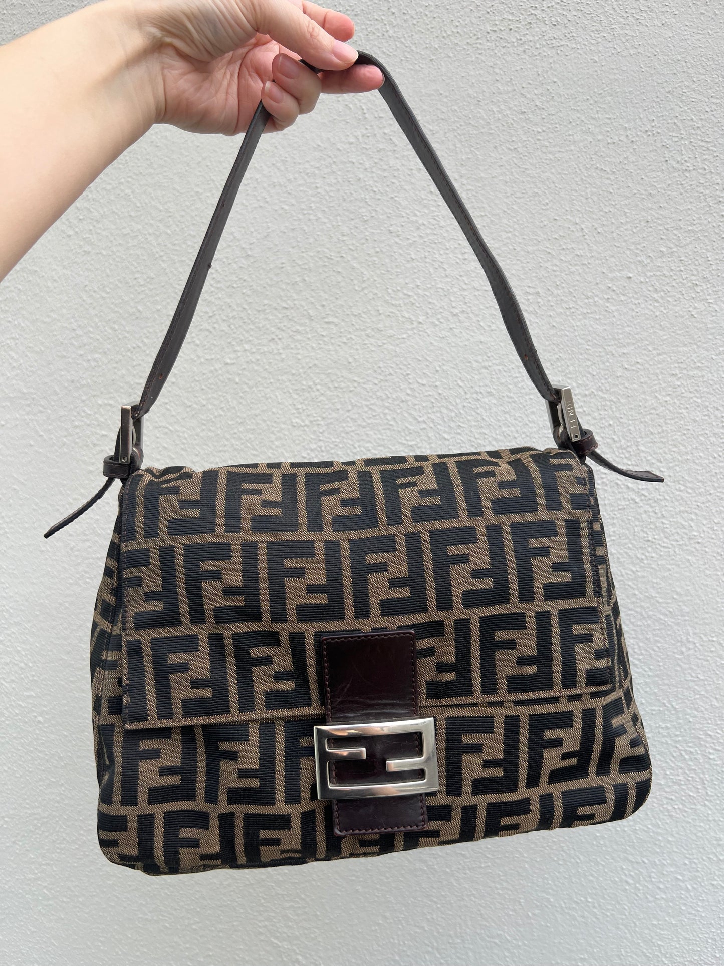Pre-loved Fendi Vintage Zucca Mamma Handbag