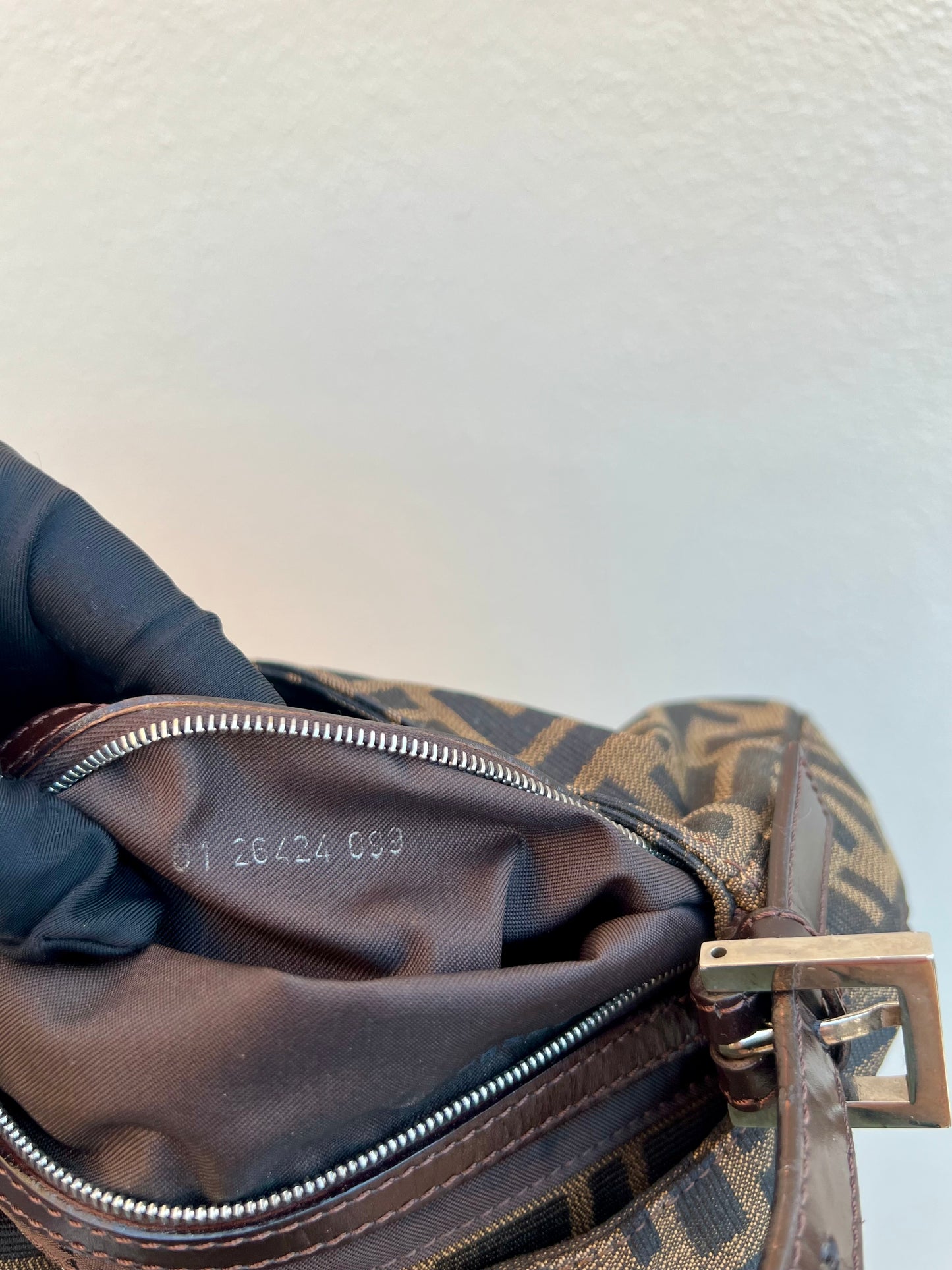 Pre-loved Fendi Vintage Zucca Baguette Handbag