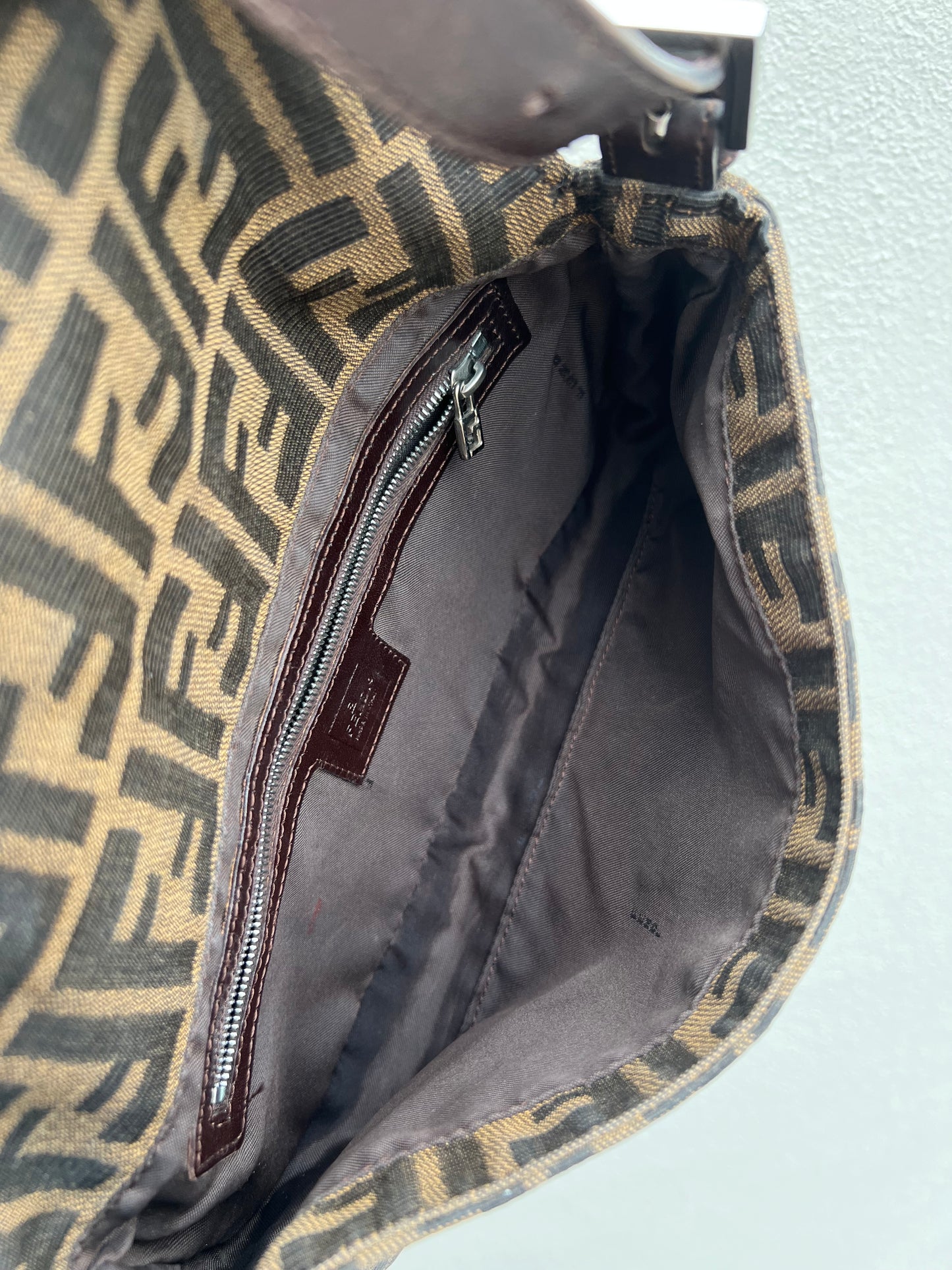Pre-loved Fendi Vintage Zucca Baguette Handbag