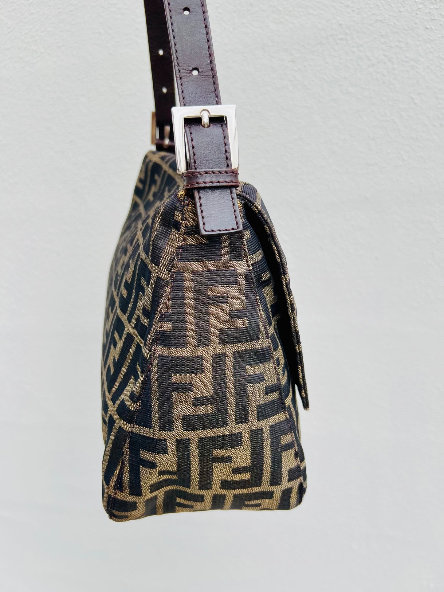 Pre-loved Fendi Vintage Zucca Mamma Handbag