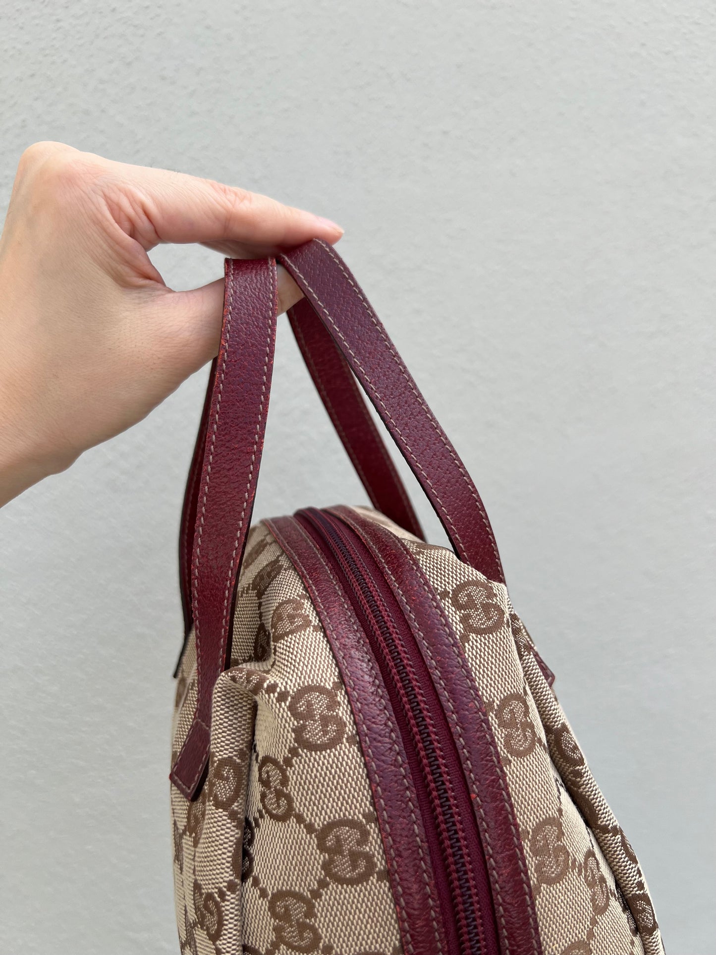 Pre-loved Gucci Y2K GG Canvas Balthus Tofu Bag handbag