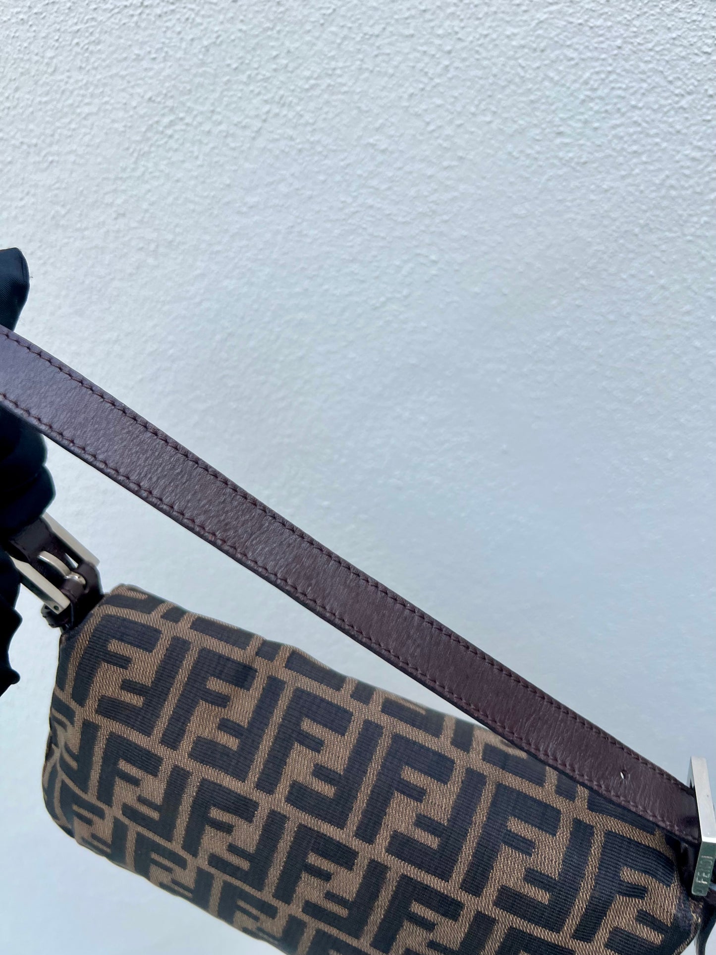 Pre-loved Fendi Vintage Zucca Baguette Handbag