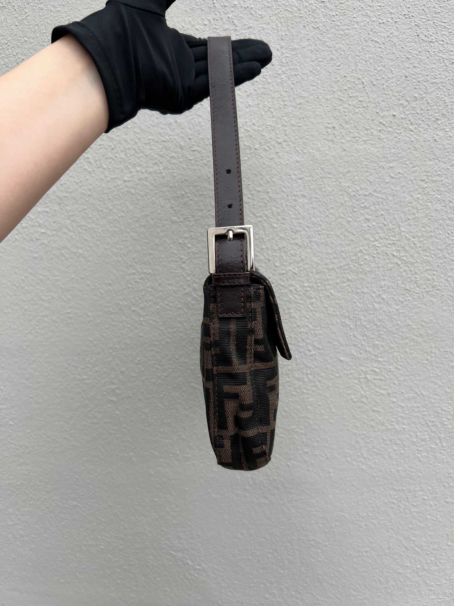 Pre-loved Fendi Vintage Zucca Baguette Handbag