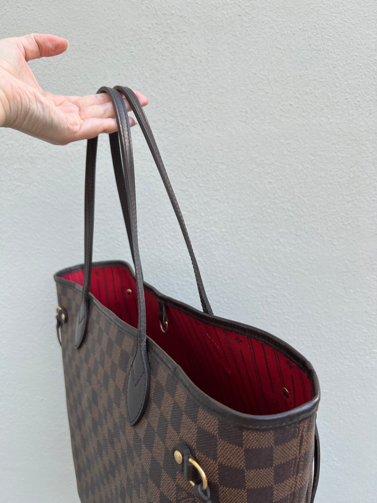 Pre-loved Louis Vuitton Neverfull MM Damier Ebene Tote Bag 2010