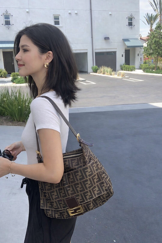 Pre-loved Fendi Large Zucca Mama Forever Zip-top Shoulder Bag