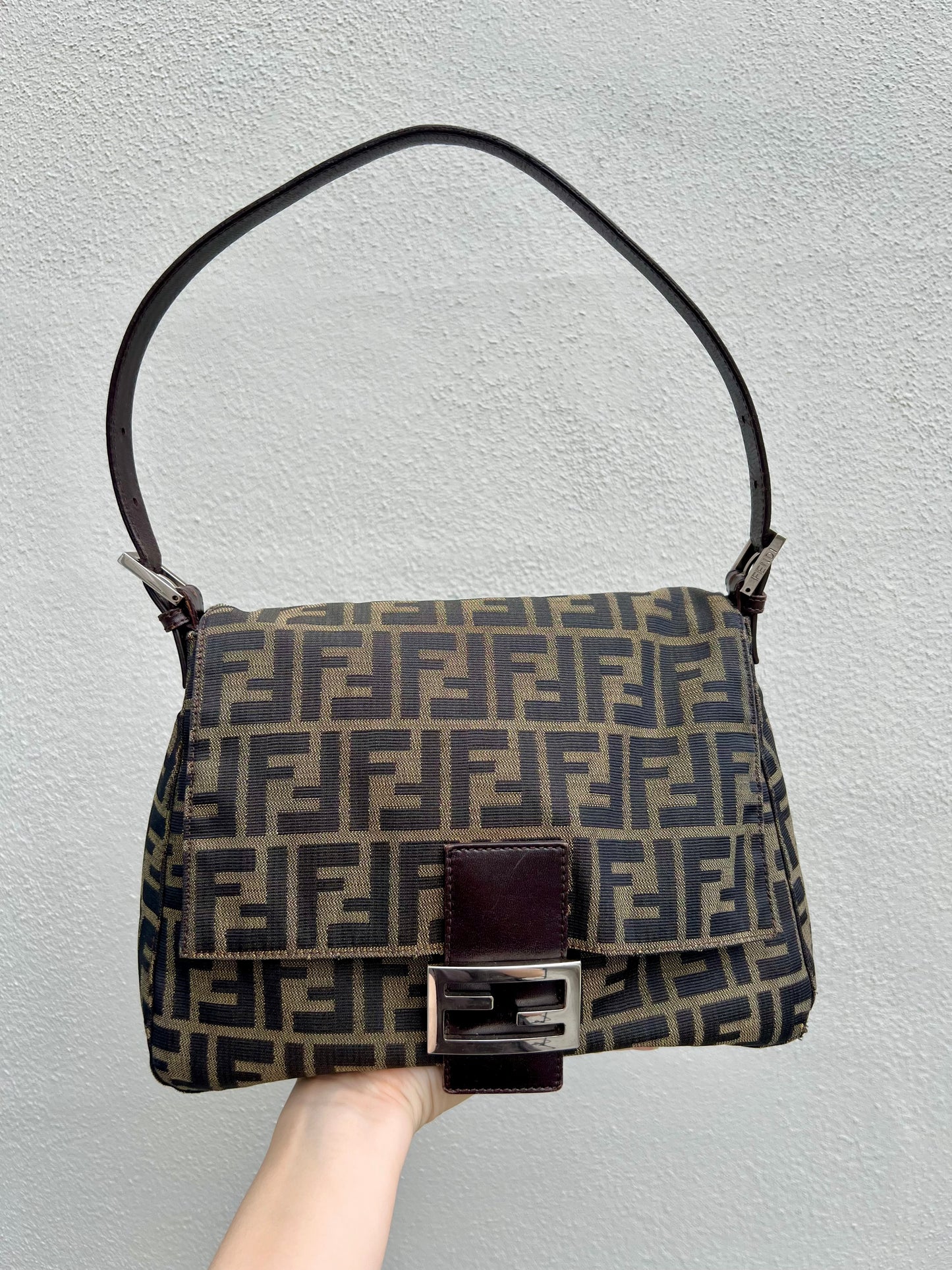 Pre-loved Fendi Vintage Zucca Mamma Handbag