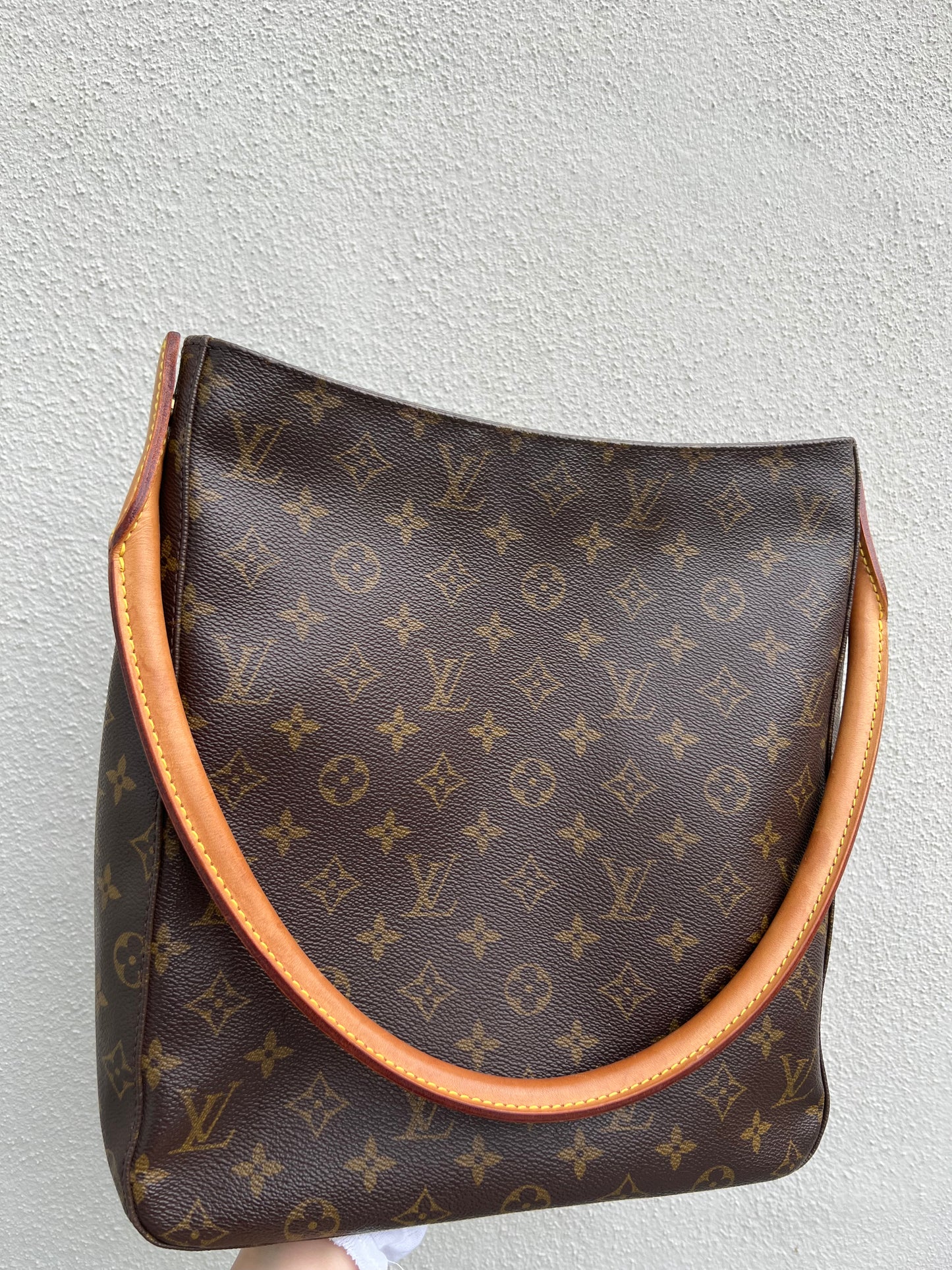 Pre-loved Louis Vuitton Looping Leather Handbag Monogram GM 2002