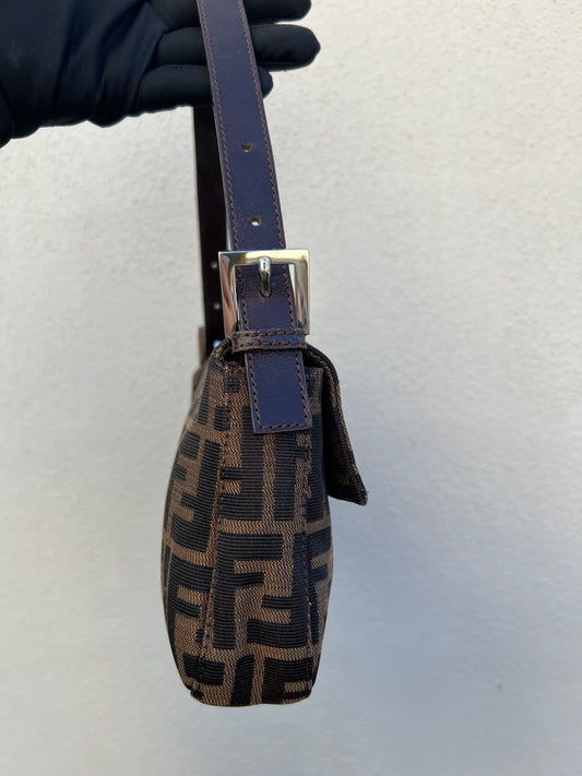 Pre-loved Fendi Vintage Zucca Baguette Handbag