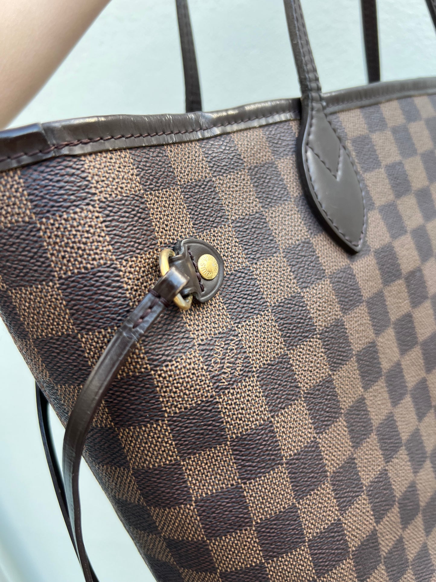 Pre-loved Louis Vuitton Neverfull MM Damier Ebene Tote Bag 2010
