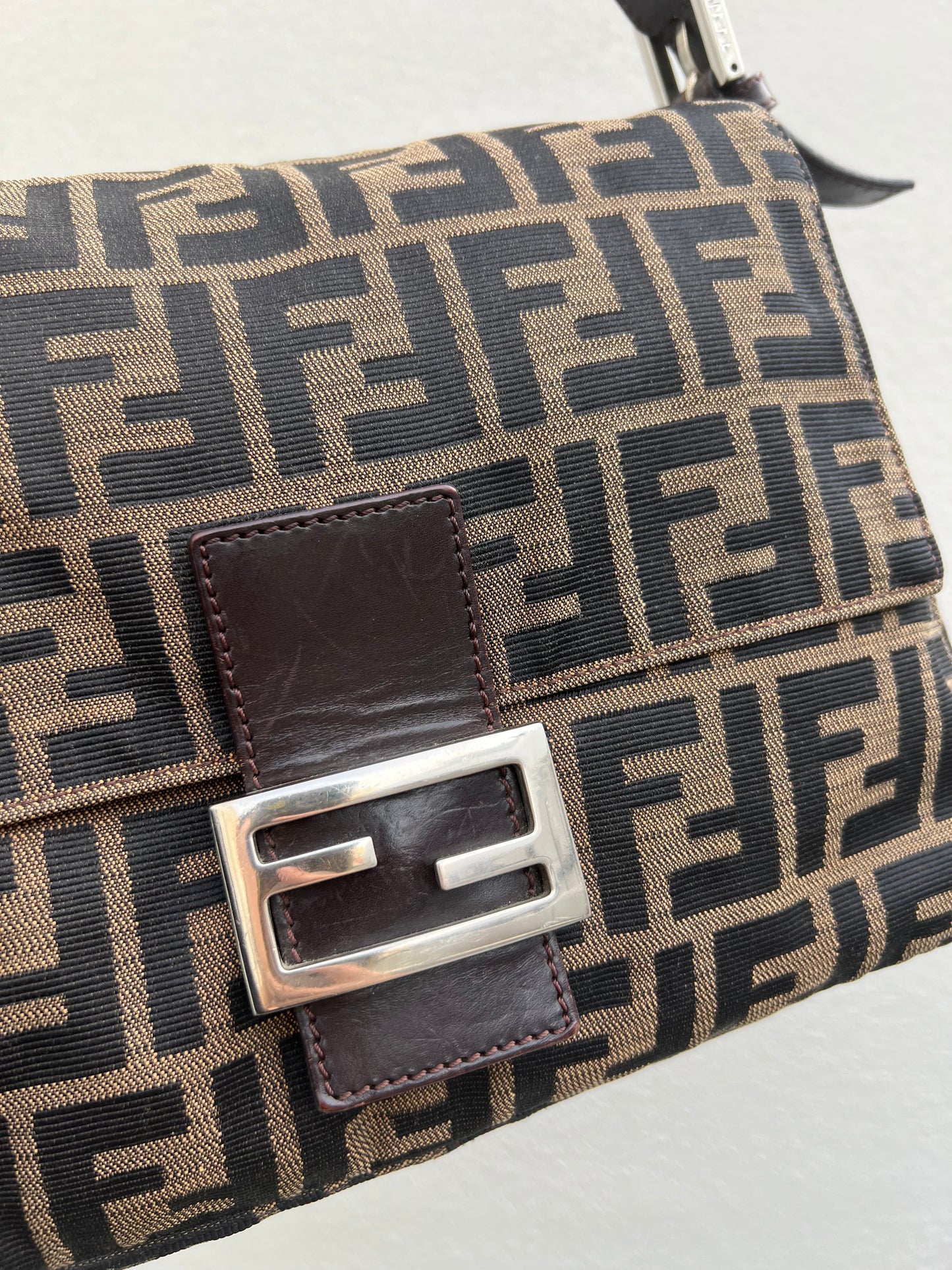 Pre-loved Fendi Vintage Zucca Mamma Handbag