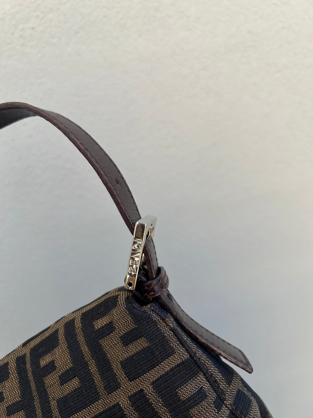 Pre-loved Fendi Vintage Zucca Baguette Handbag