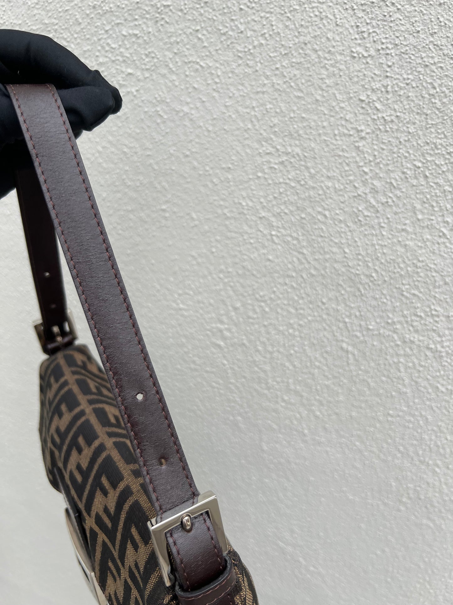 Pre-loved Fendi Vintage Zucca Baguette Handbag