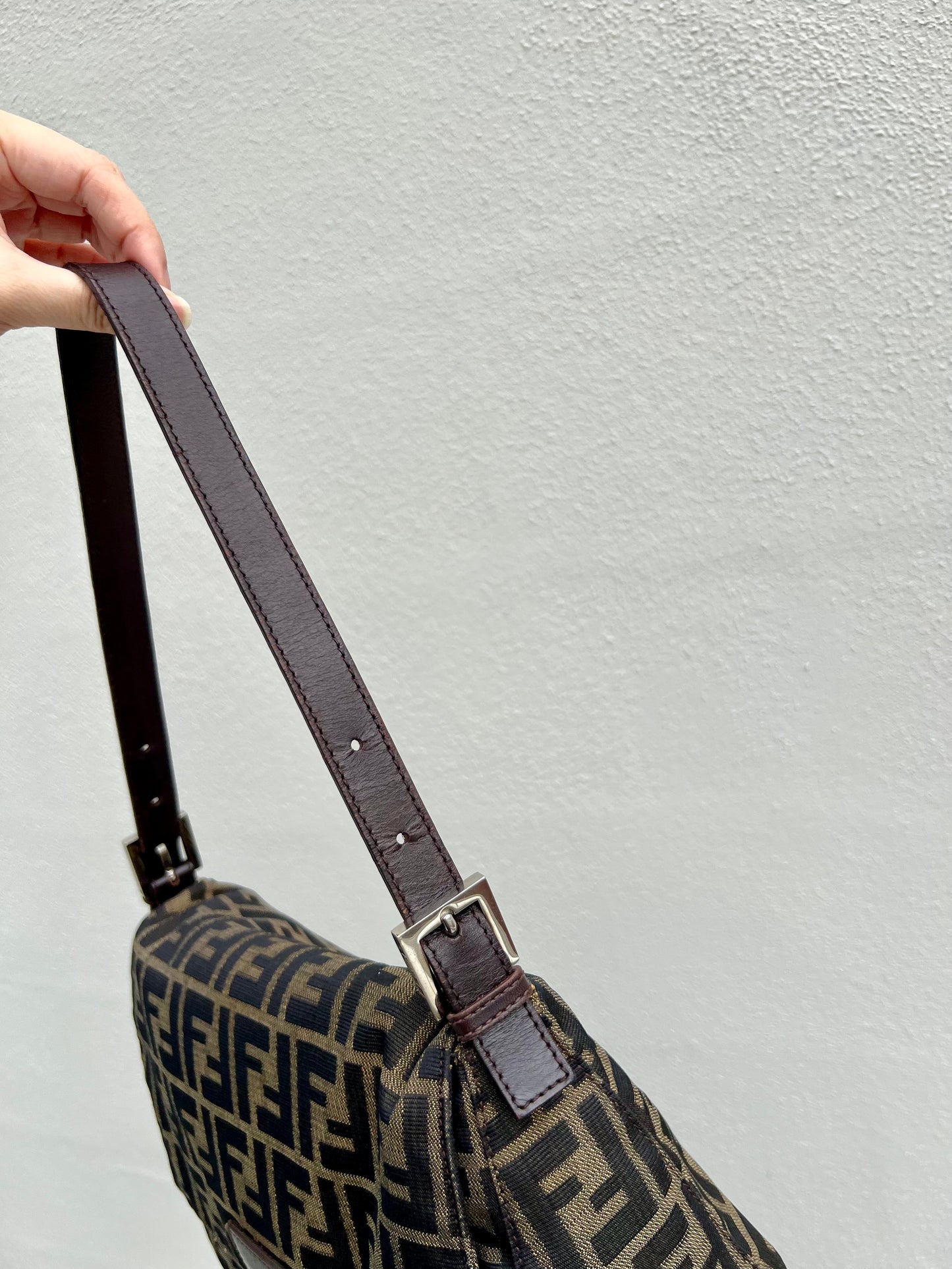 Pre-loved Fendi Vintage Zucca Mamma Handbag