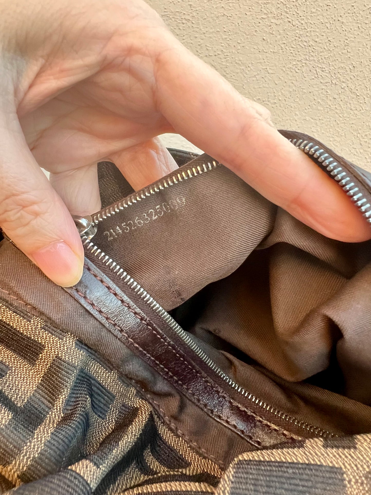 Pre-loved Fendi Vintage Zucca Mamma Handbag