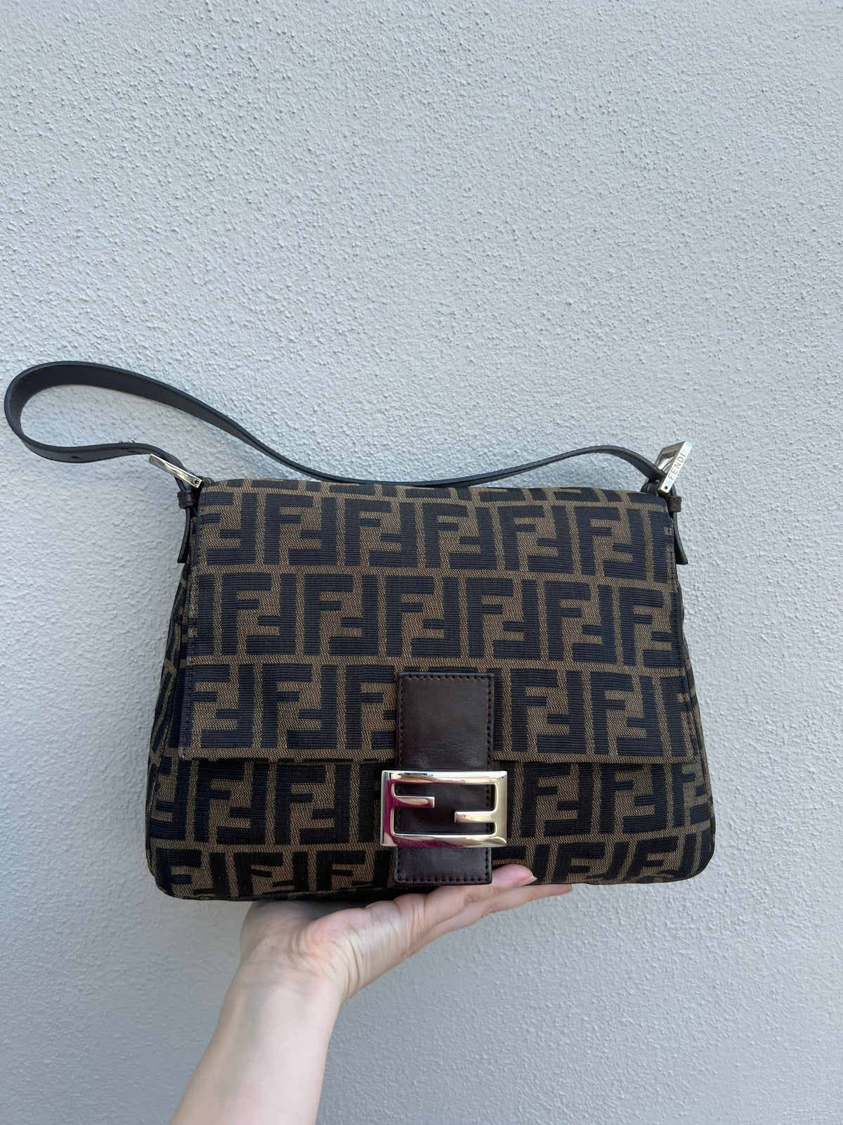Pre-loved Fendi Vintage Zucca Mamma Handbag