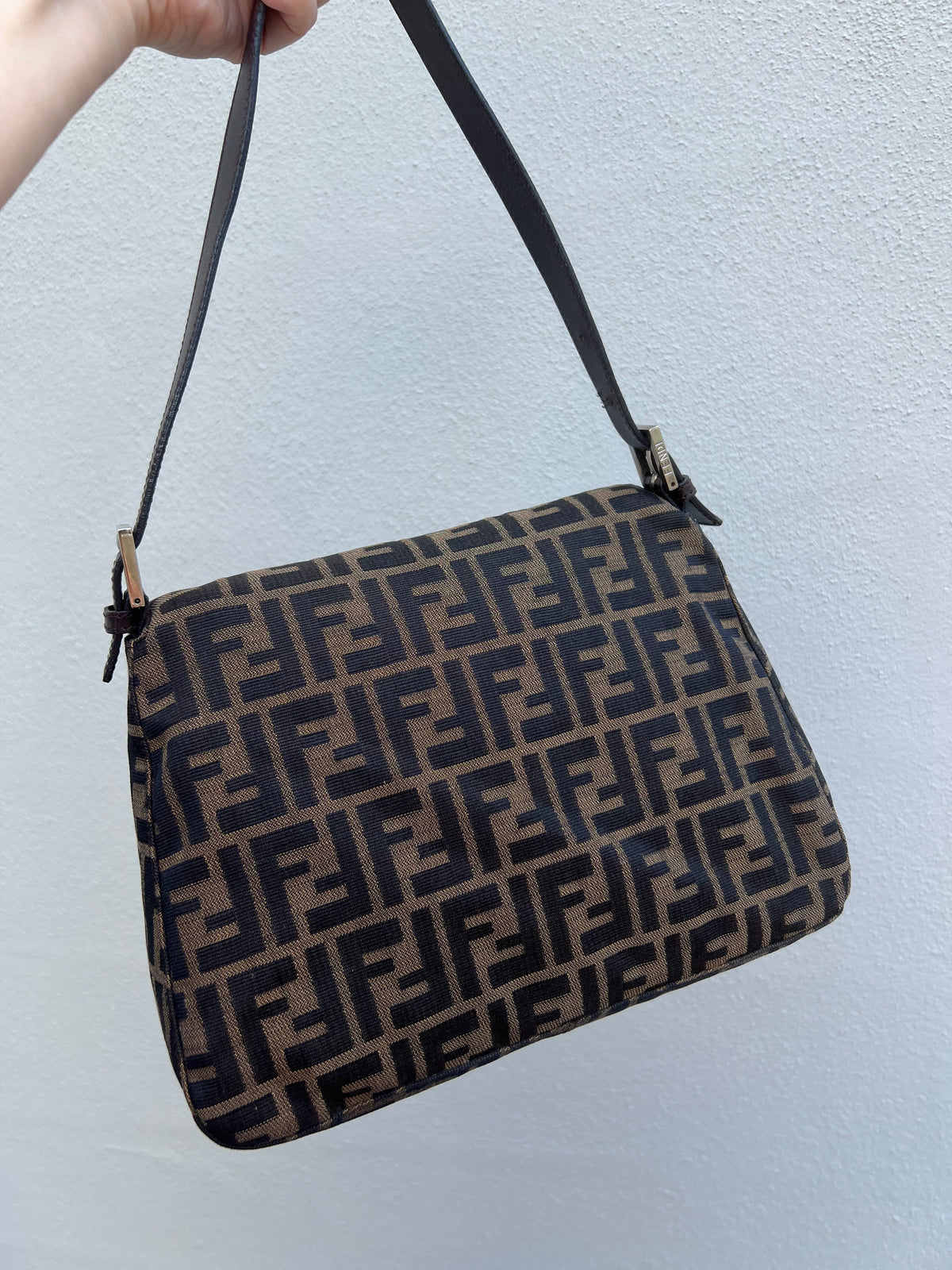 Pre-loved Fendi Vintage Zucca Mamma Handbag