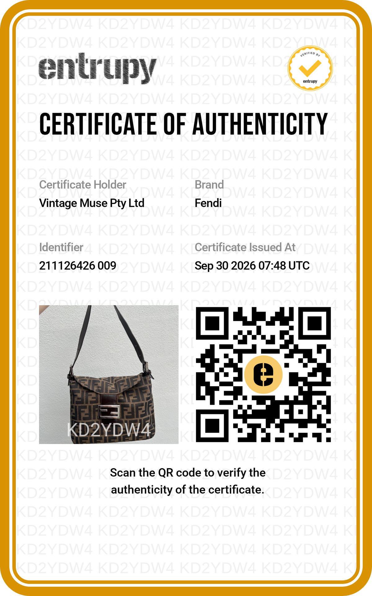 Pre-loved Fendi Zucca Double Flap Baguette Shoulder Bag