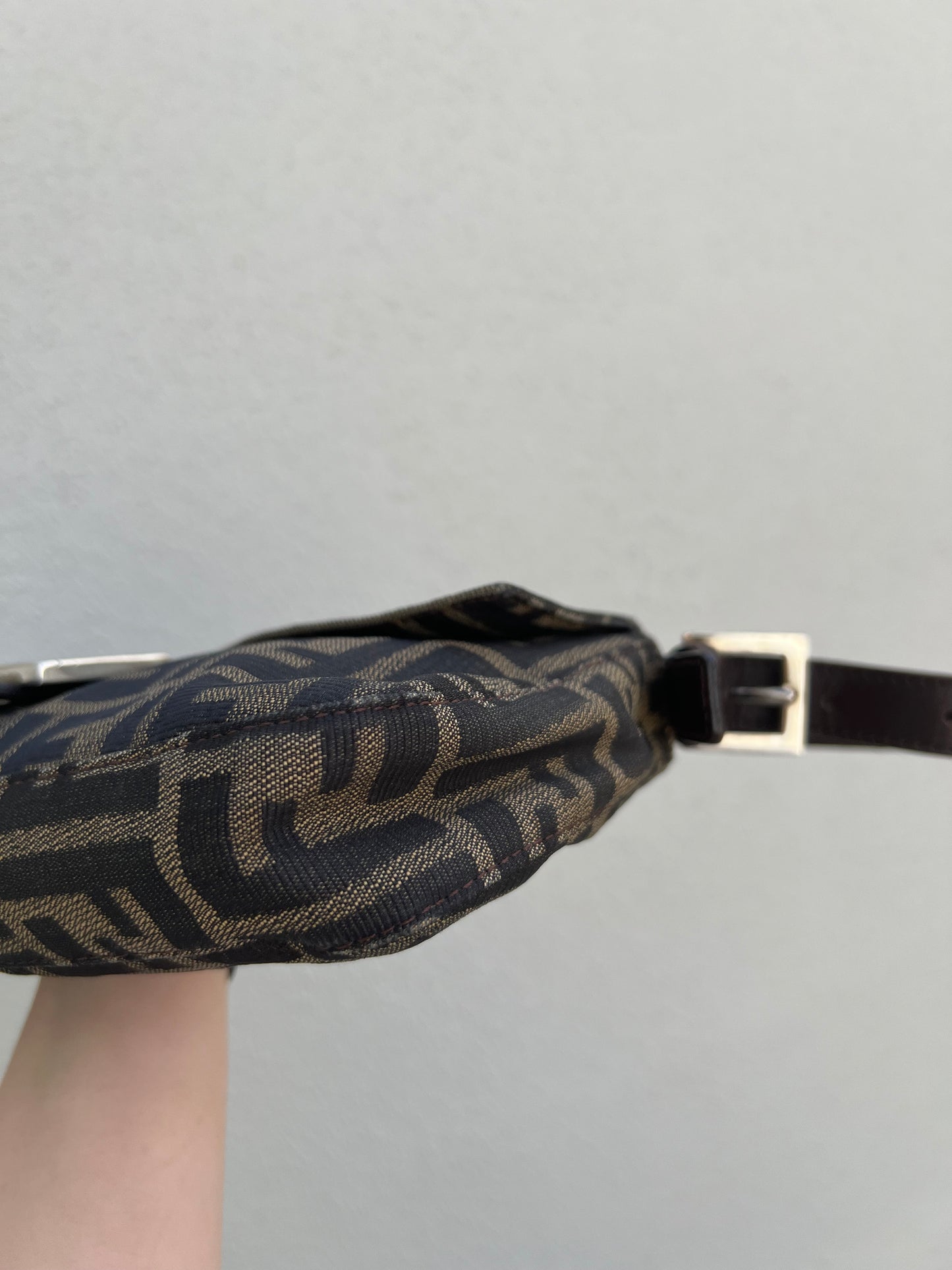 Pre-loved Fendi Vintage Zucca Baguette Handbag