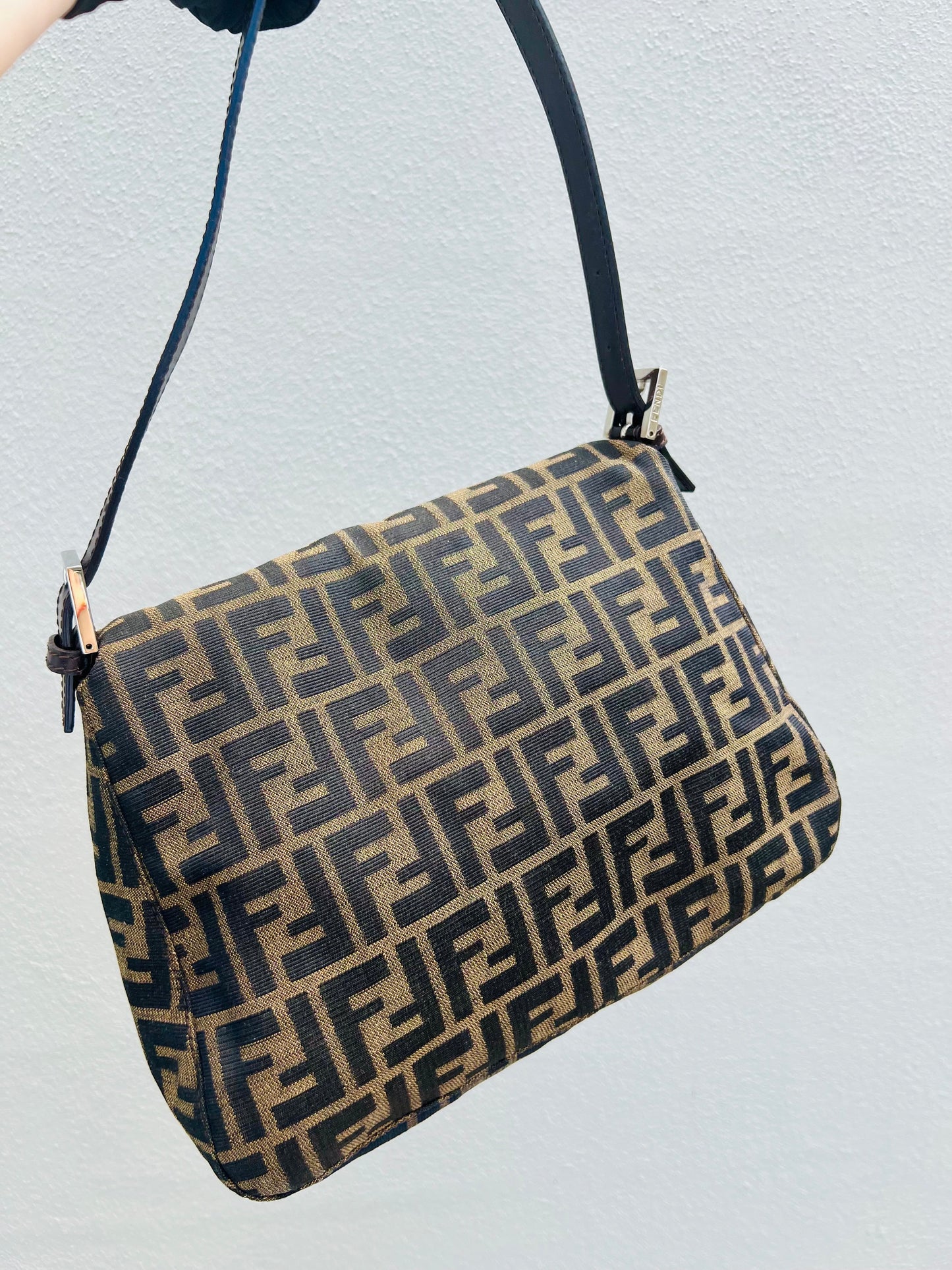 Pre-loved Fendi Vintage Zucca Mamma Handbag