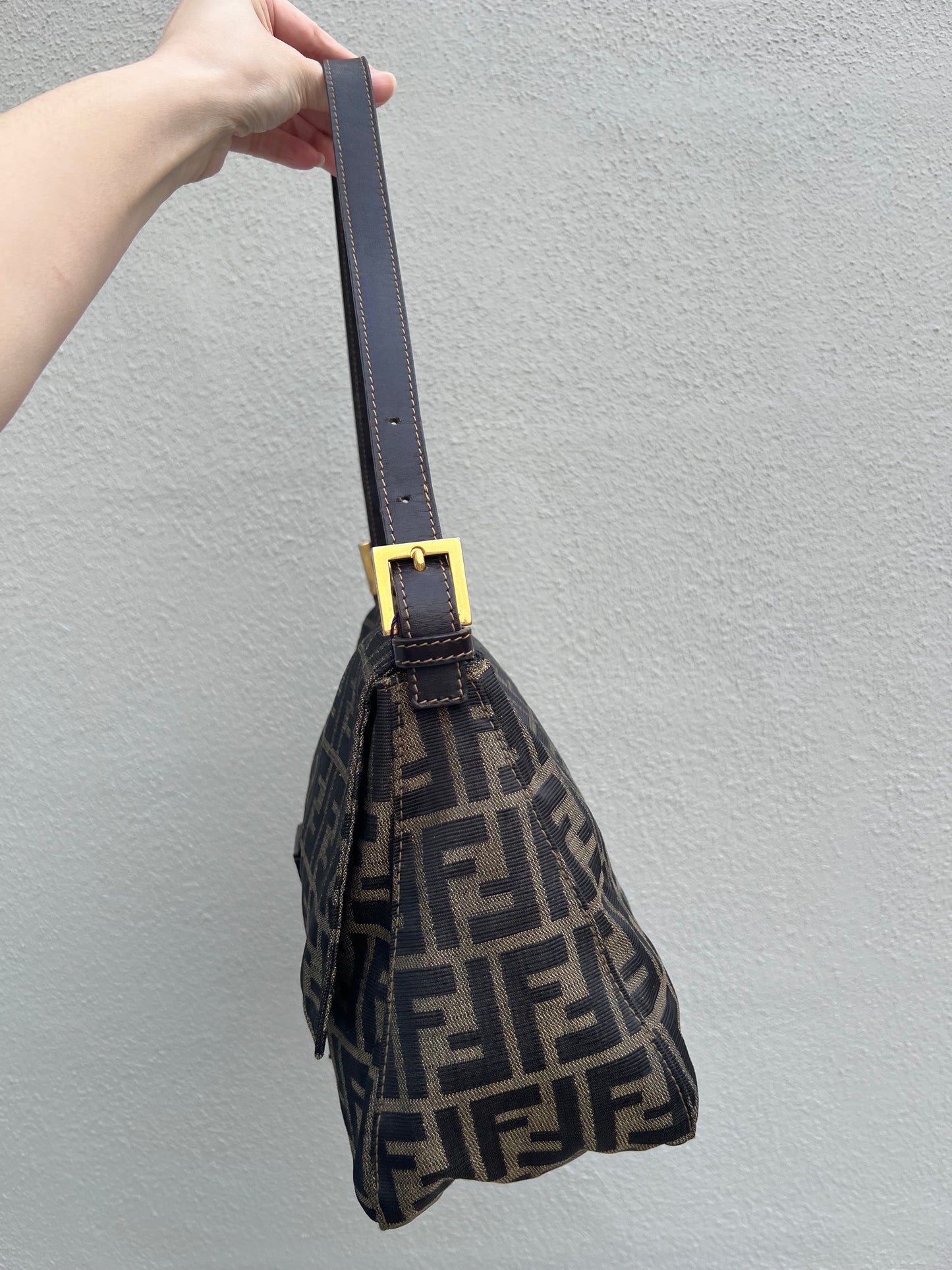 Pre-loved Fendi Vintage Zucca Mamma Handbag