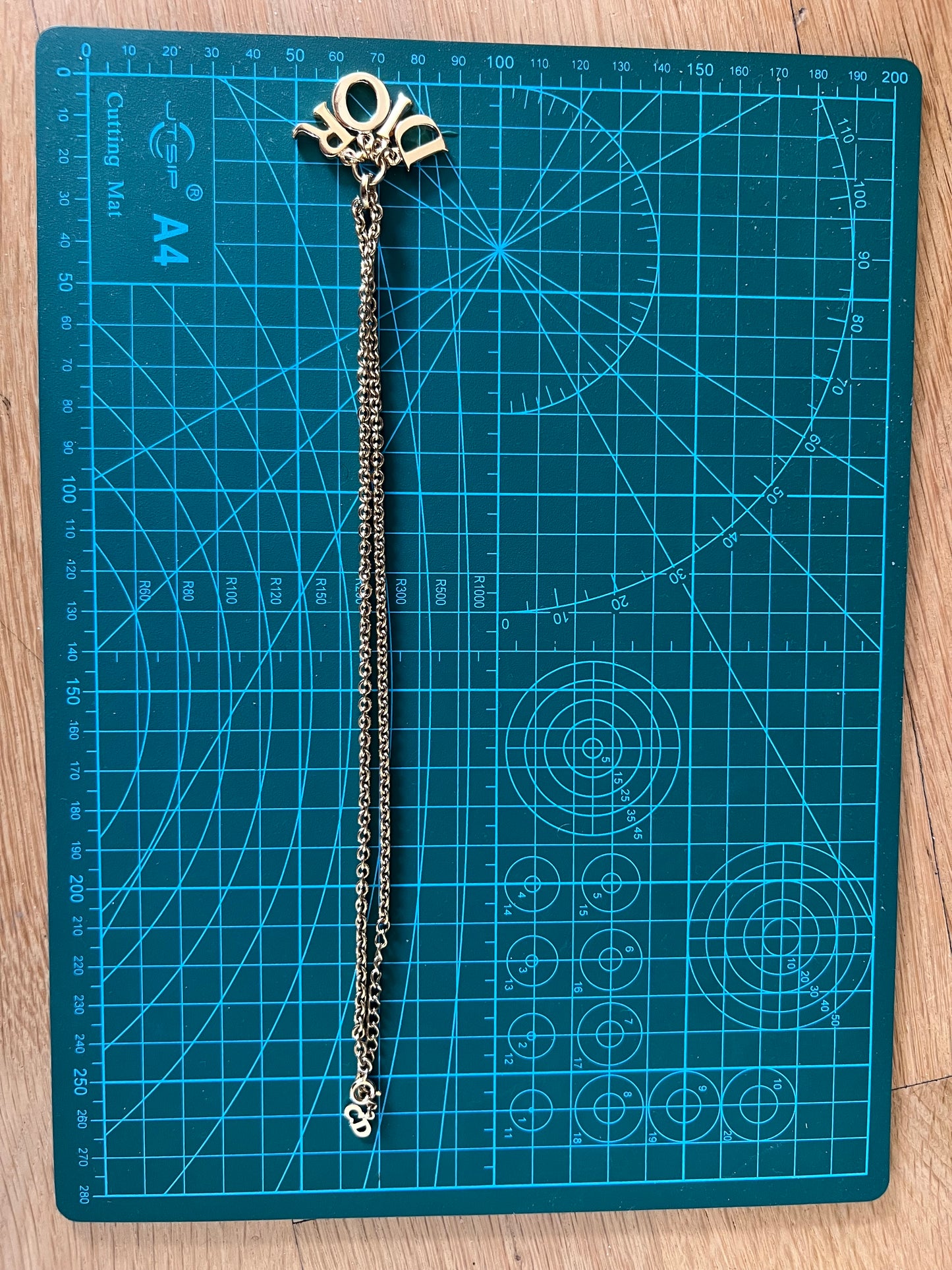 Pre-loved Dior Vintage Logo Charm Pendant Necklace