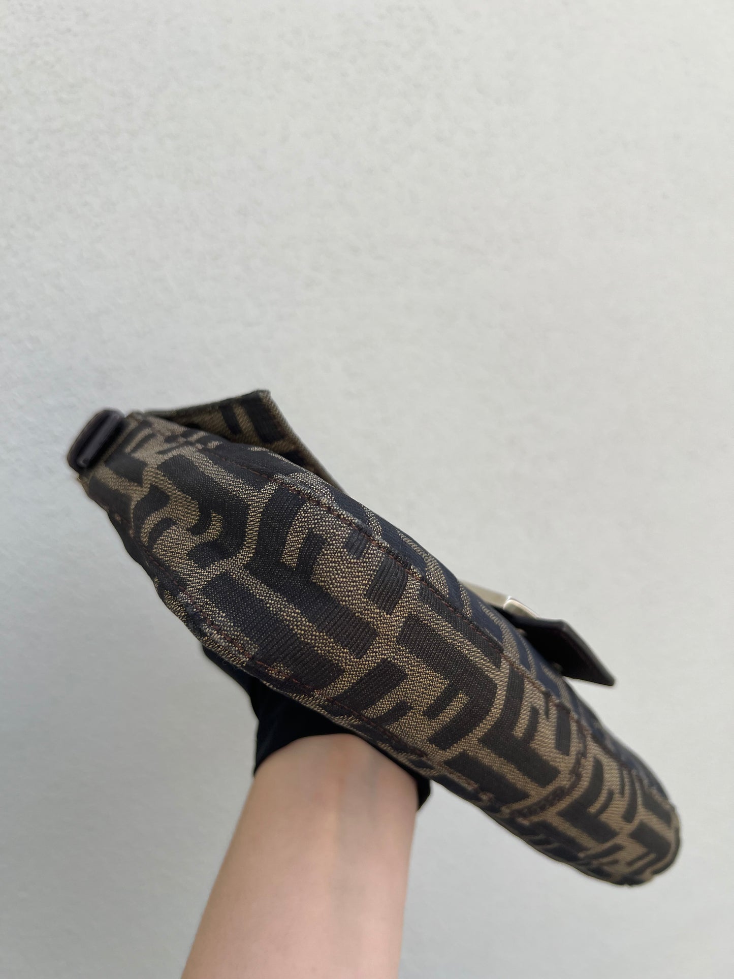 Pre-loved Fendi Vintage Zucca Baguette Handbag