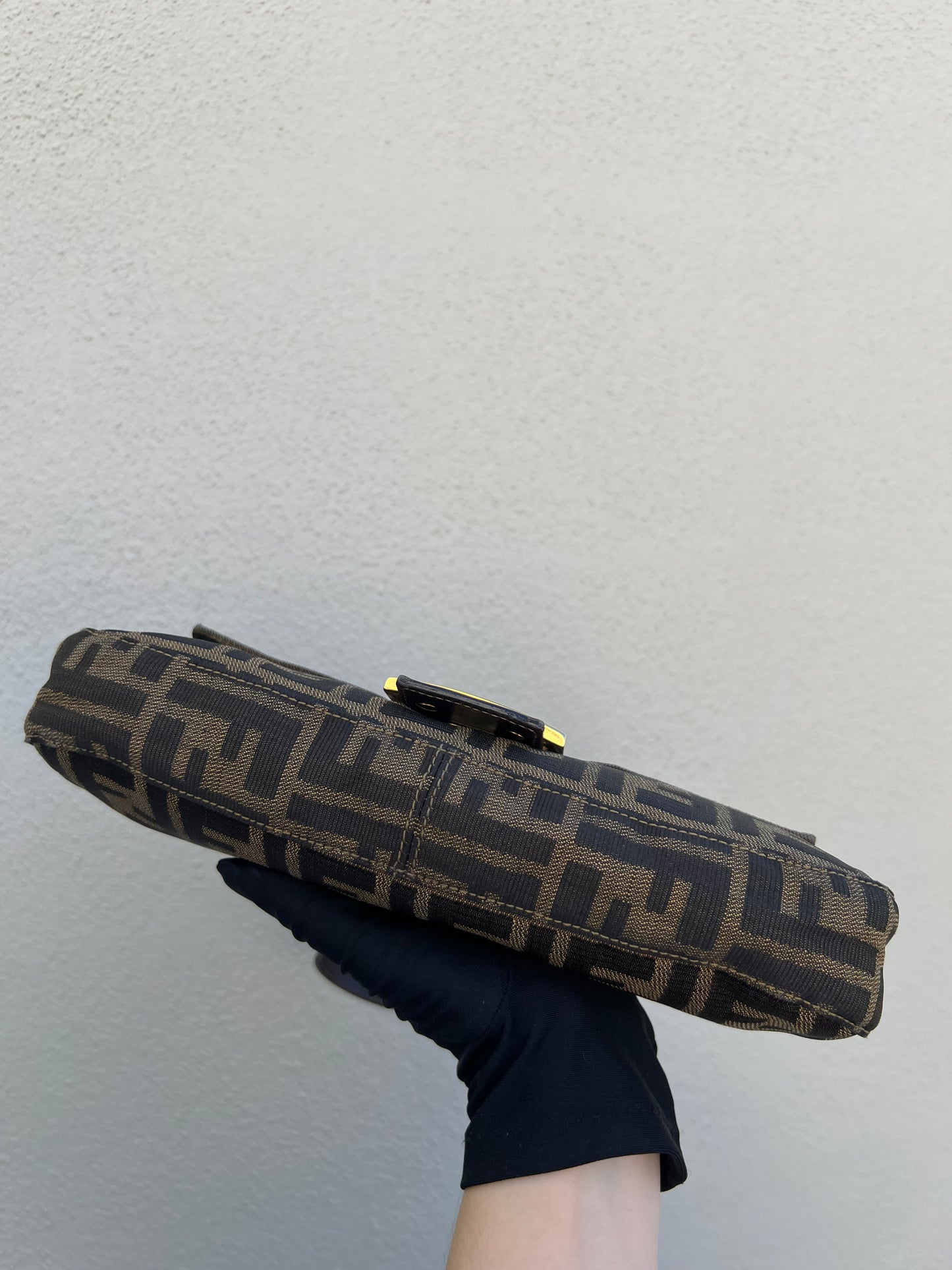Pre-loved Fendi Vintage Zucca Baguette Handbag