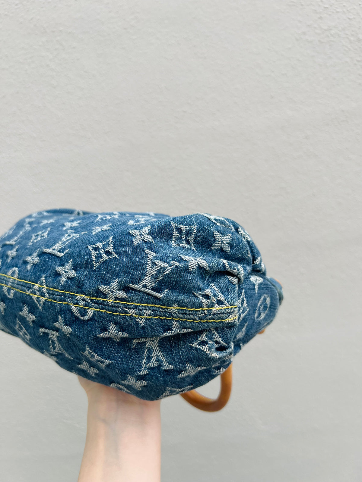 Pre-loved Louis Vuitton Vintage Monogram Denim Pleaty Handbag