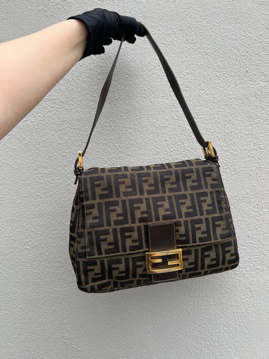 Pre-loved Fendi Vintage Zucca Mamma Handbag