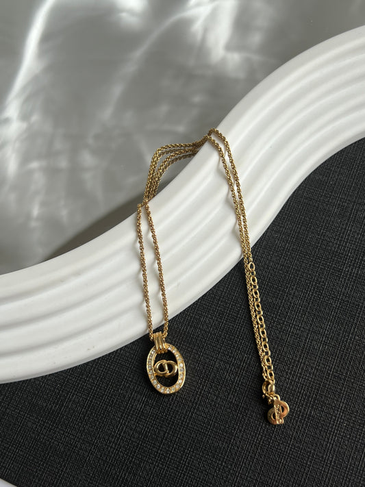 Pre-loved Christian Dior Vintage Crystal-embellished Necklace