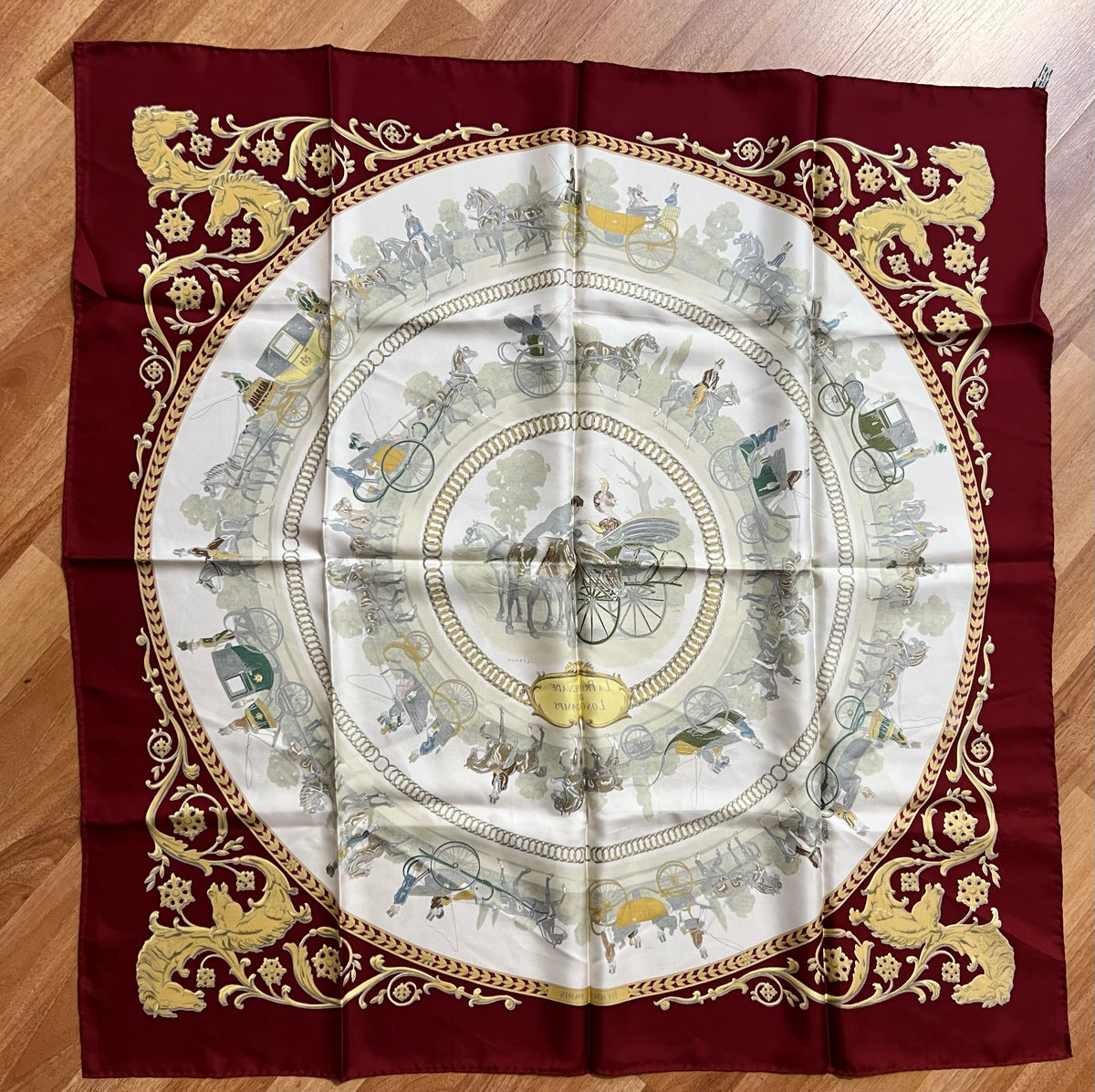 Pre-loved Hermès
La Promenade De Longchamps Silk Scarf