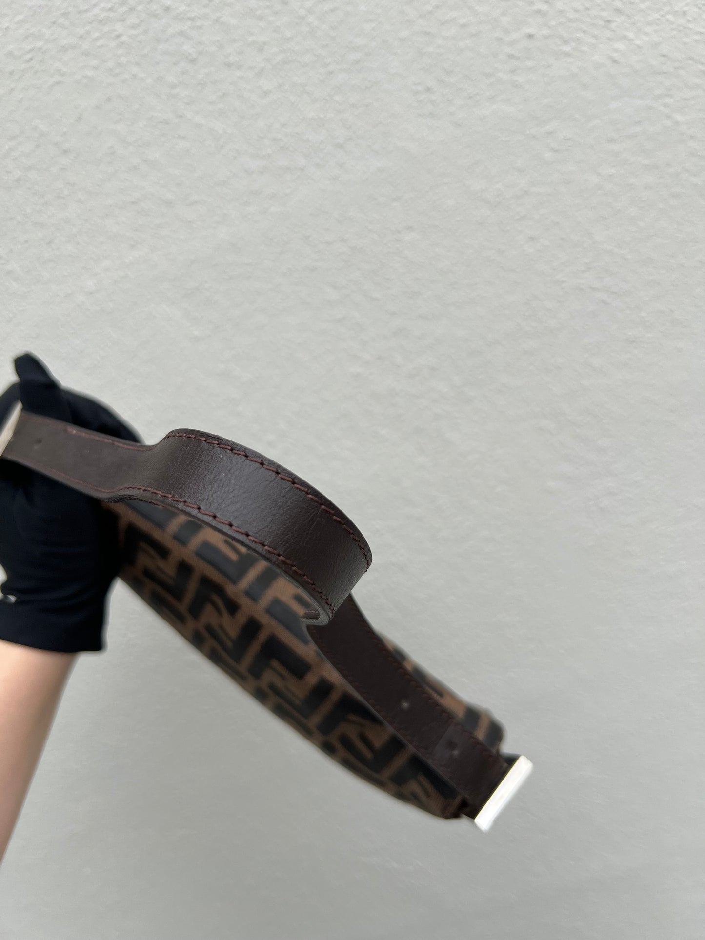 Pre-loved Fendi Vintage Zucca Baguette Handbag